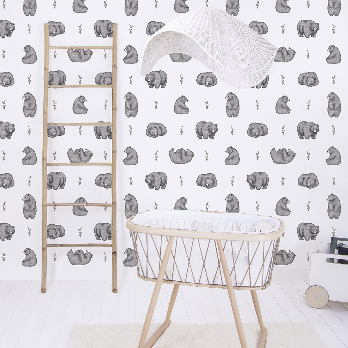 Papier peint ours en Papier Blanc Papier peint ours en Papier Blanc