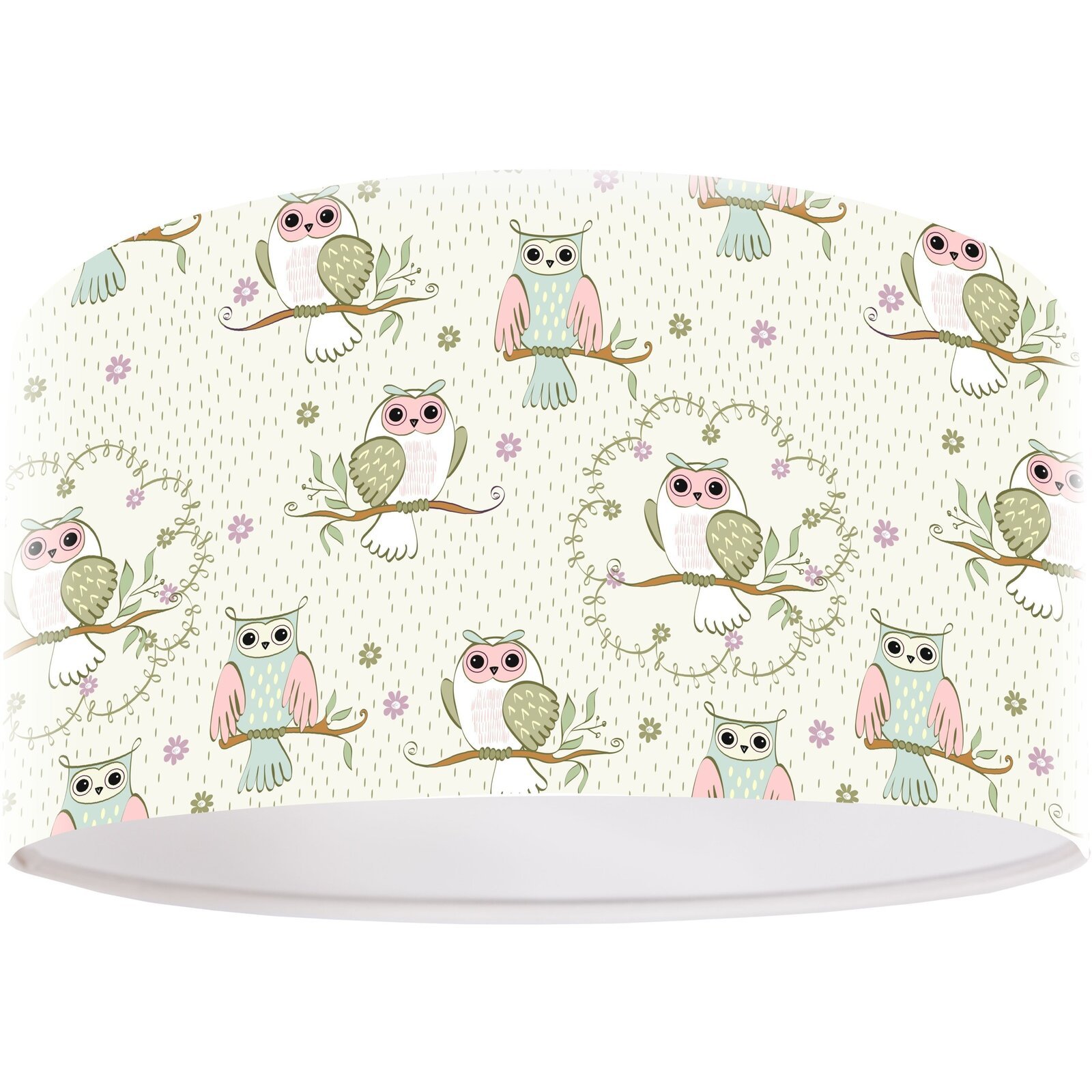 Suspension enfant abat-jour tissu beige et blanc Ø 30 Suspension enfant abat-jour tissu beige et blanc Ø 30