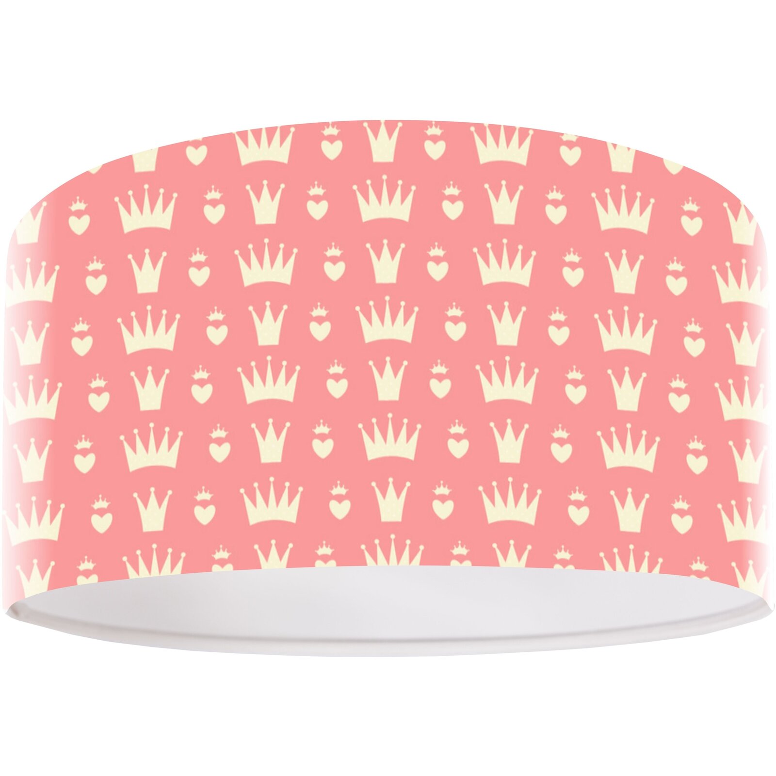 Suspension enfant abat-jour tissu rose et blanc Ø 40 Suspension enfant abat-jour tissu rose et blanc Ø 40