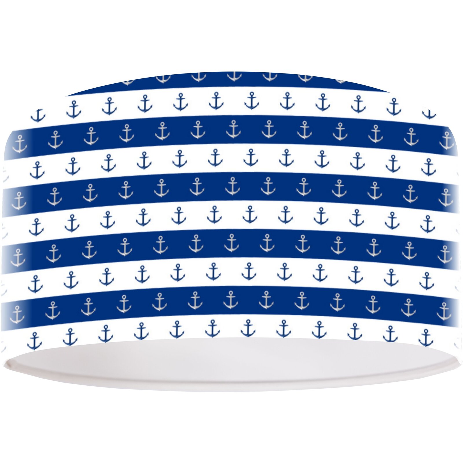 Suspension enfant abat-jour tissu bleu et blanc Ø 50 Suspension enfant abat-jour tissu bleu et blanc Ø 50