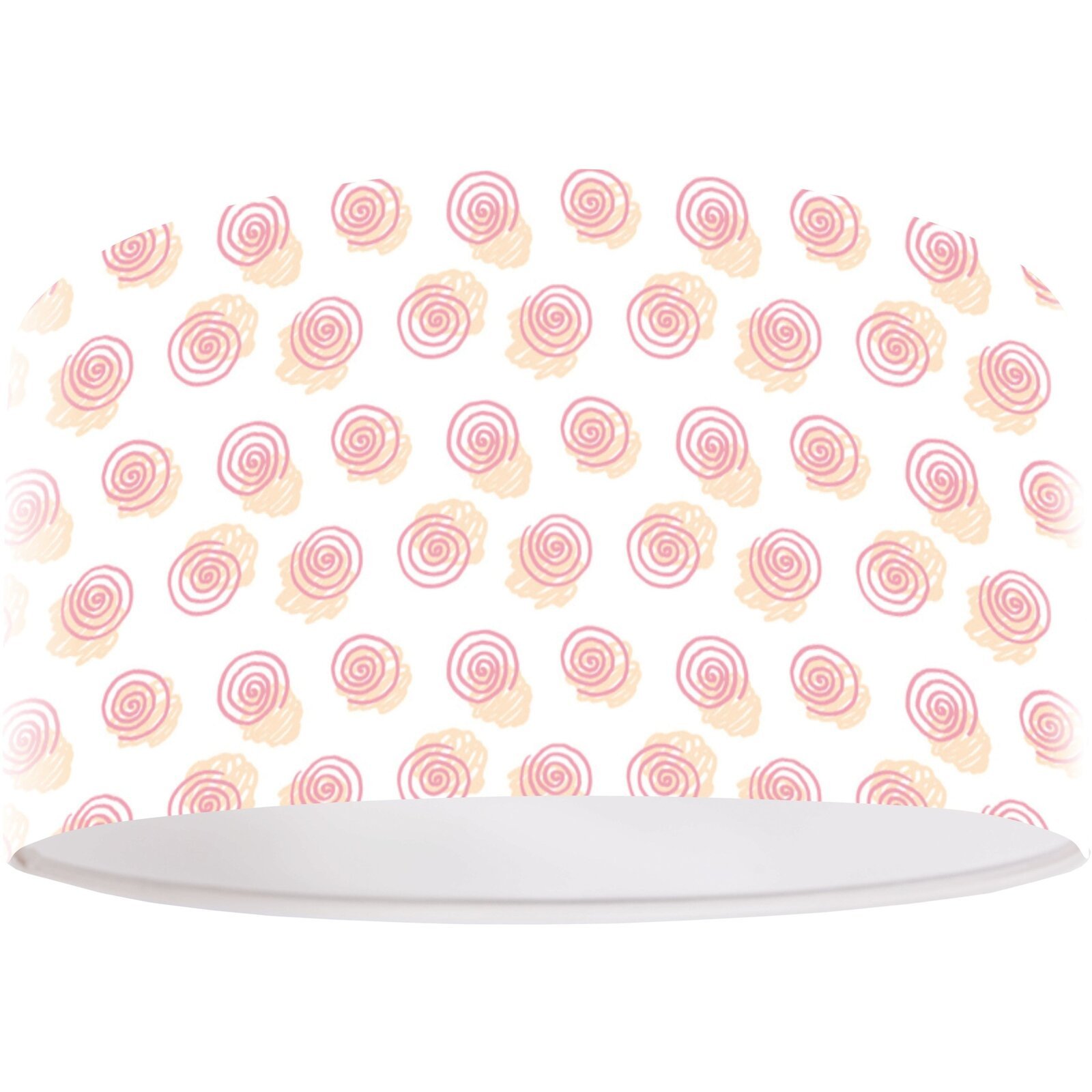 Suspension enfant abat-jour tissu rose et blanc Ø 50 Suspension enfant abat-jour tissu rose et blanc Ø 50
