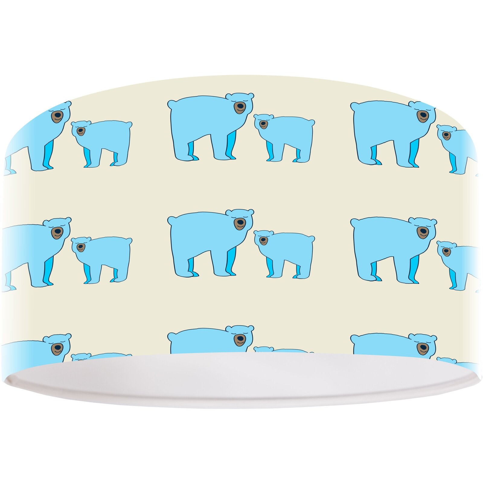 Suspension enfant abat-jour tissu bleu et blanc et beige Ø 50 Suspension enfant abat-jour tissu bleu et blanc et beige Ø 50