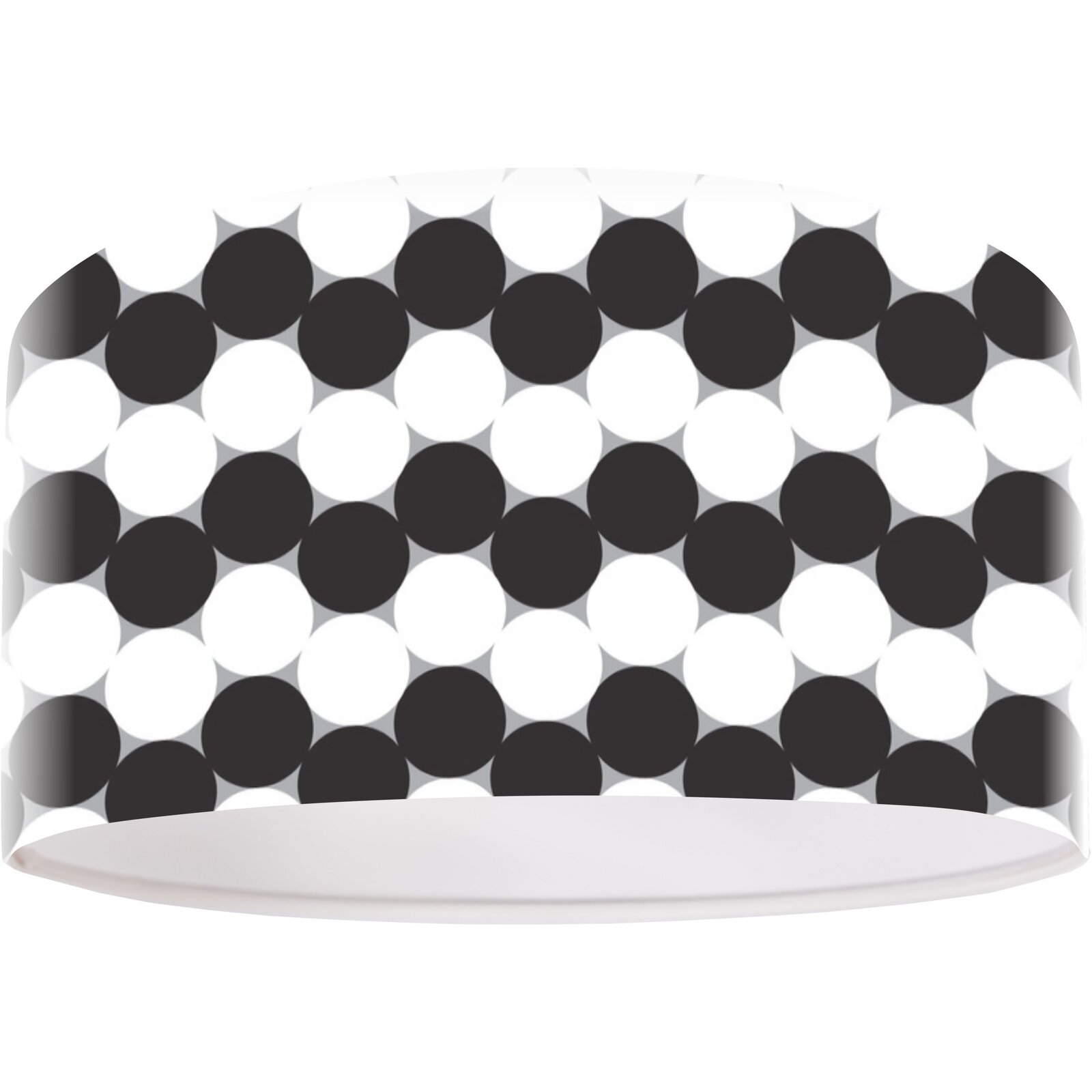 Suspension enfant abat-jour tissu noir et blanc Ø 50 Suspension enfant abat-jour tissu noir et blanc Ø 50