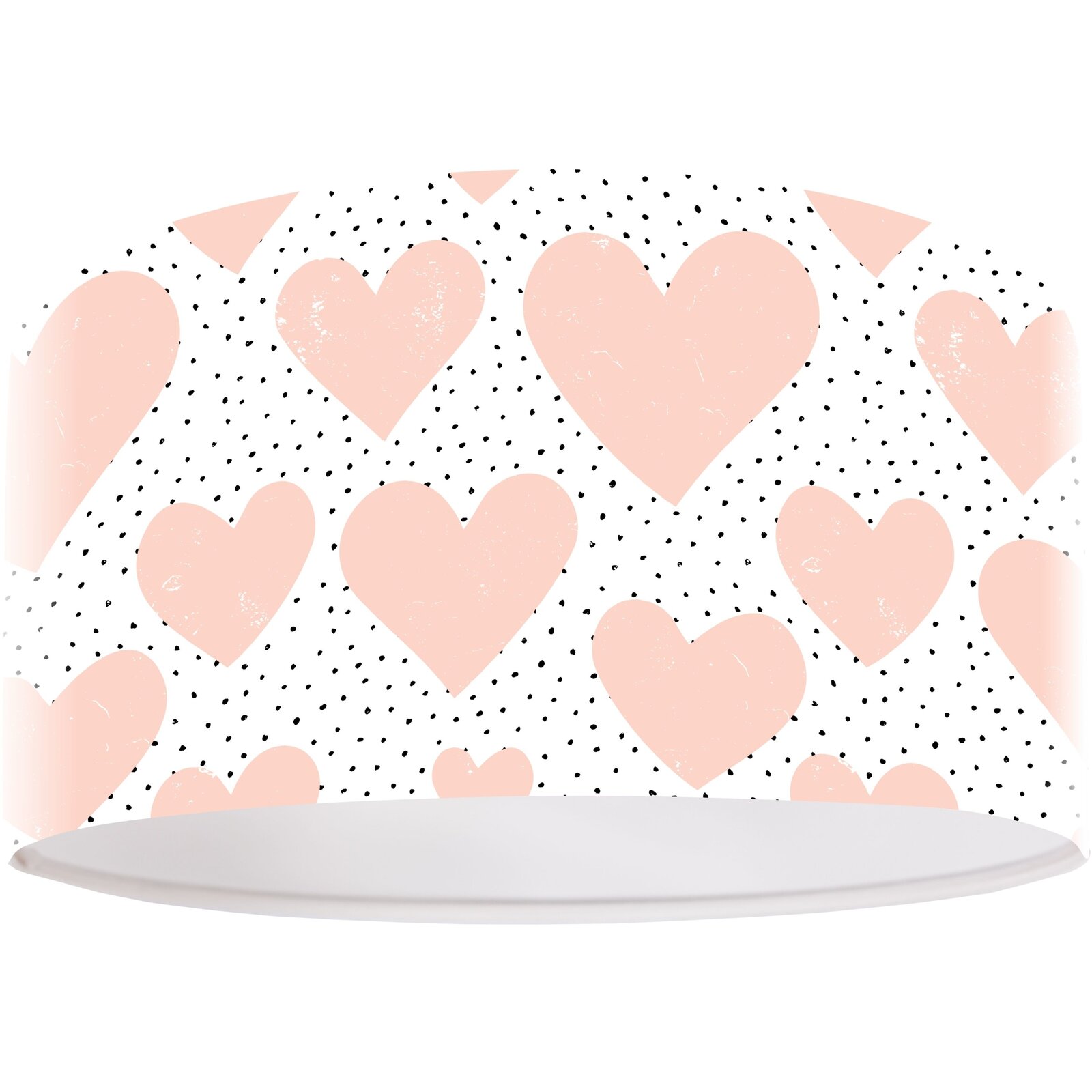 Suspension enfant abat-jour tissu rose et blanc Ø 30 Suspension enfant abat-jour tissu rose et blanc Ø 30