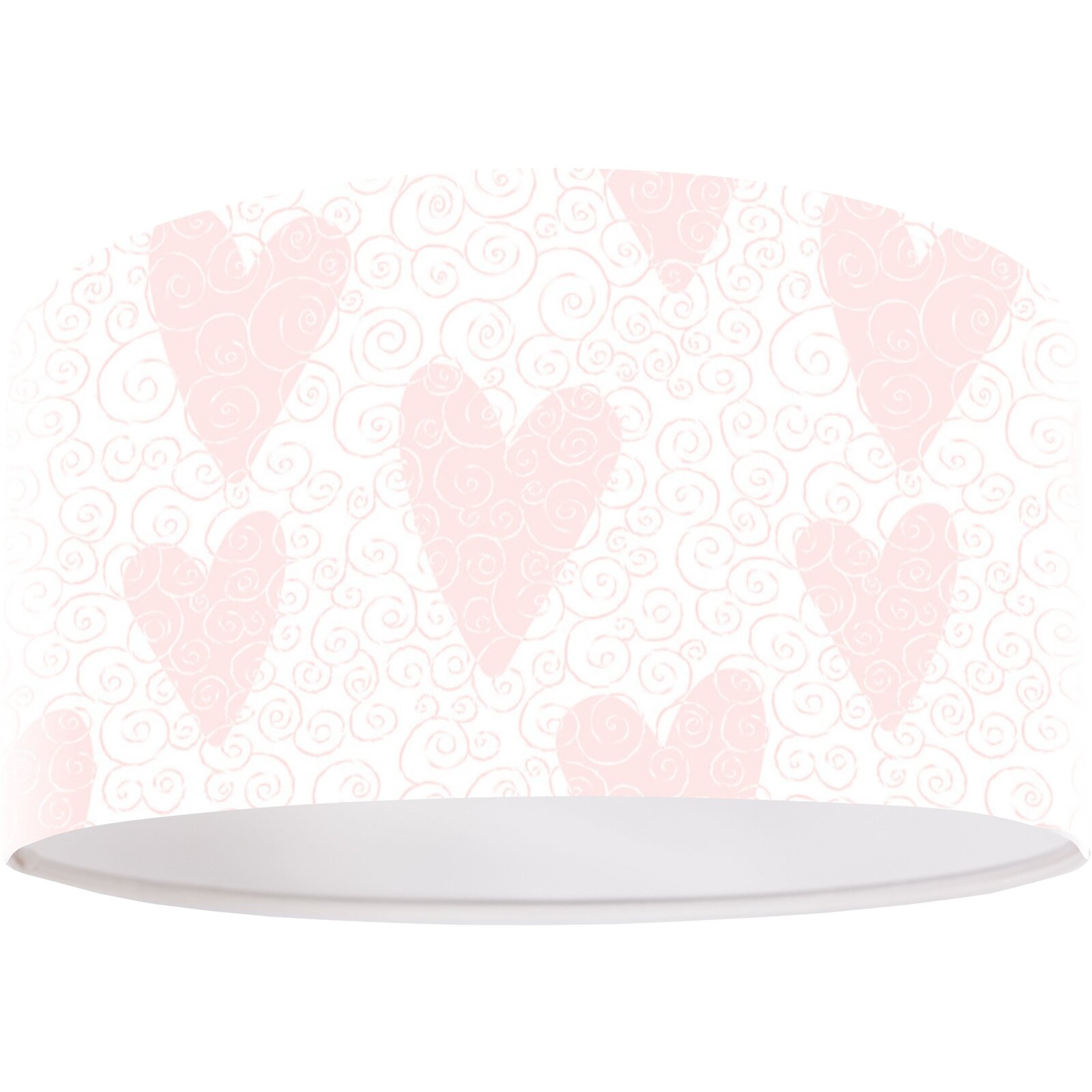 Suspension enfant abat-jour tissu rose et blanc Ø 40 Suspension enfant abat-jour tissu rose et blanc Ø 40