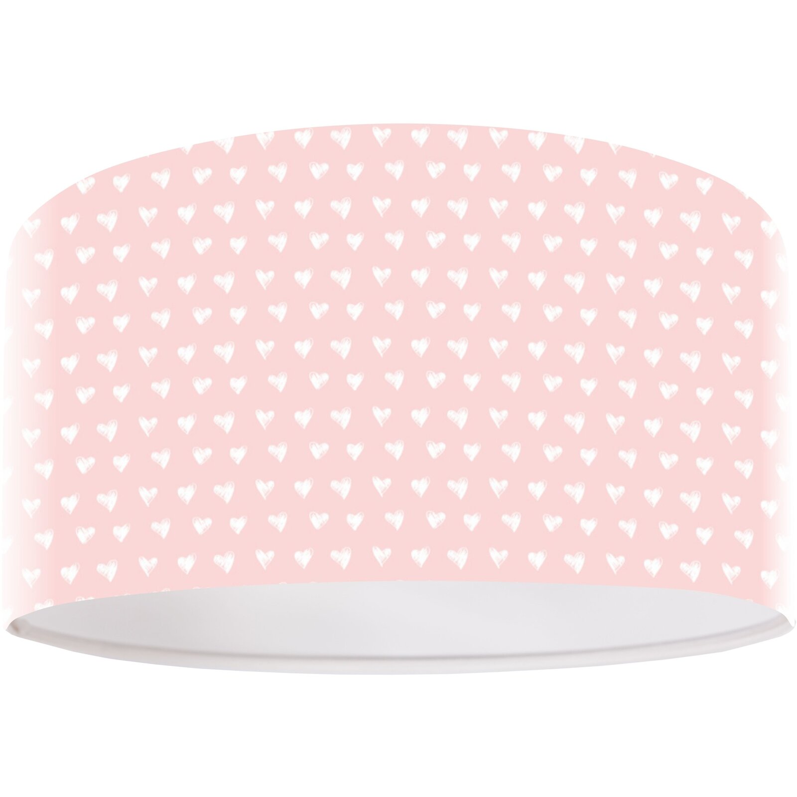 Suspension enfant abat-jour tissu rose et blanc Ø 50 Suspension enfant abat-jour tissu rose et blanc Ø 50