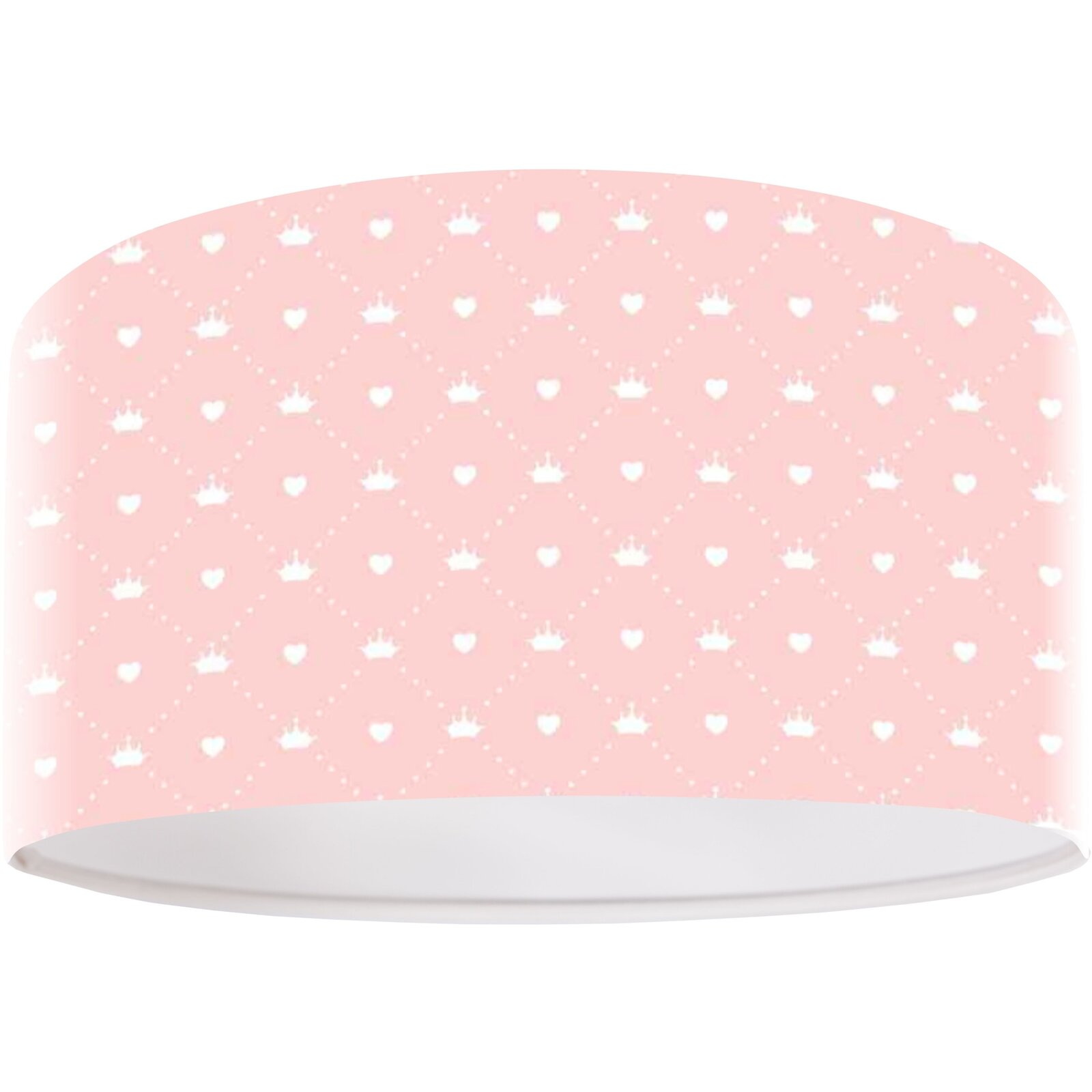 Suspension enfant abat-jour tissu rose et blanc Ø 50 Suspension enfant abat-jour tissu rose et blanc Ø 50