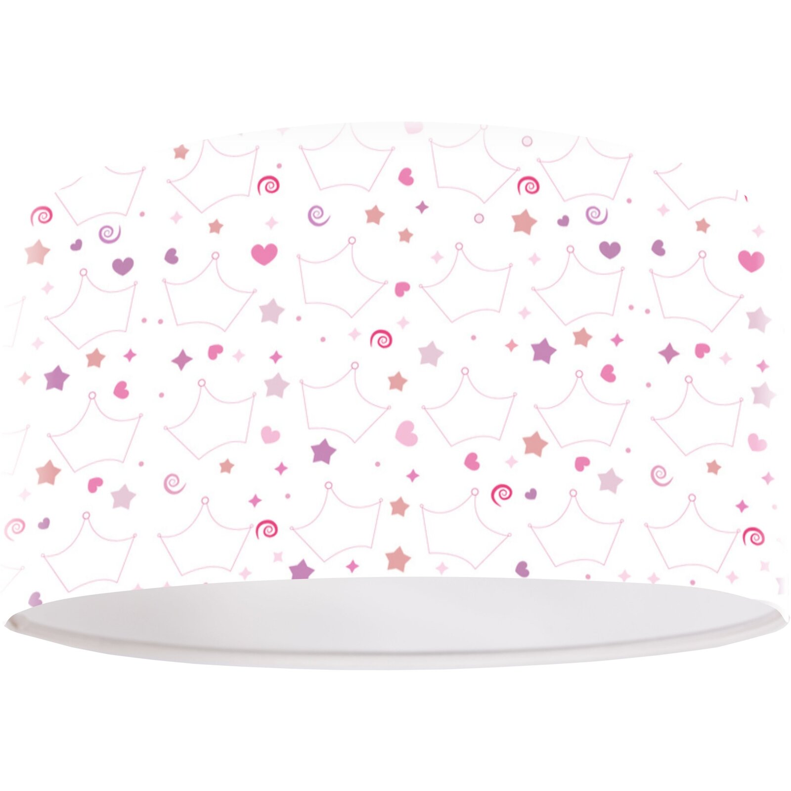 Suspension enfant abat-jour tissu multicolore et blanc Ø 40 Suspension enfant abat-jour tissu multicolore et blanc Ø 40