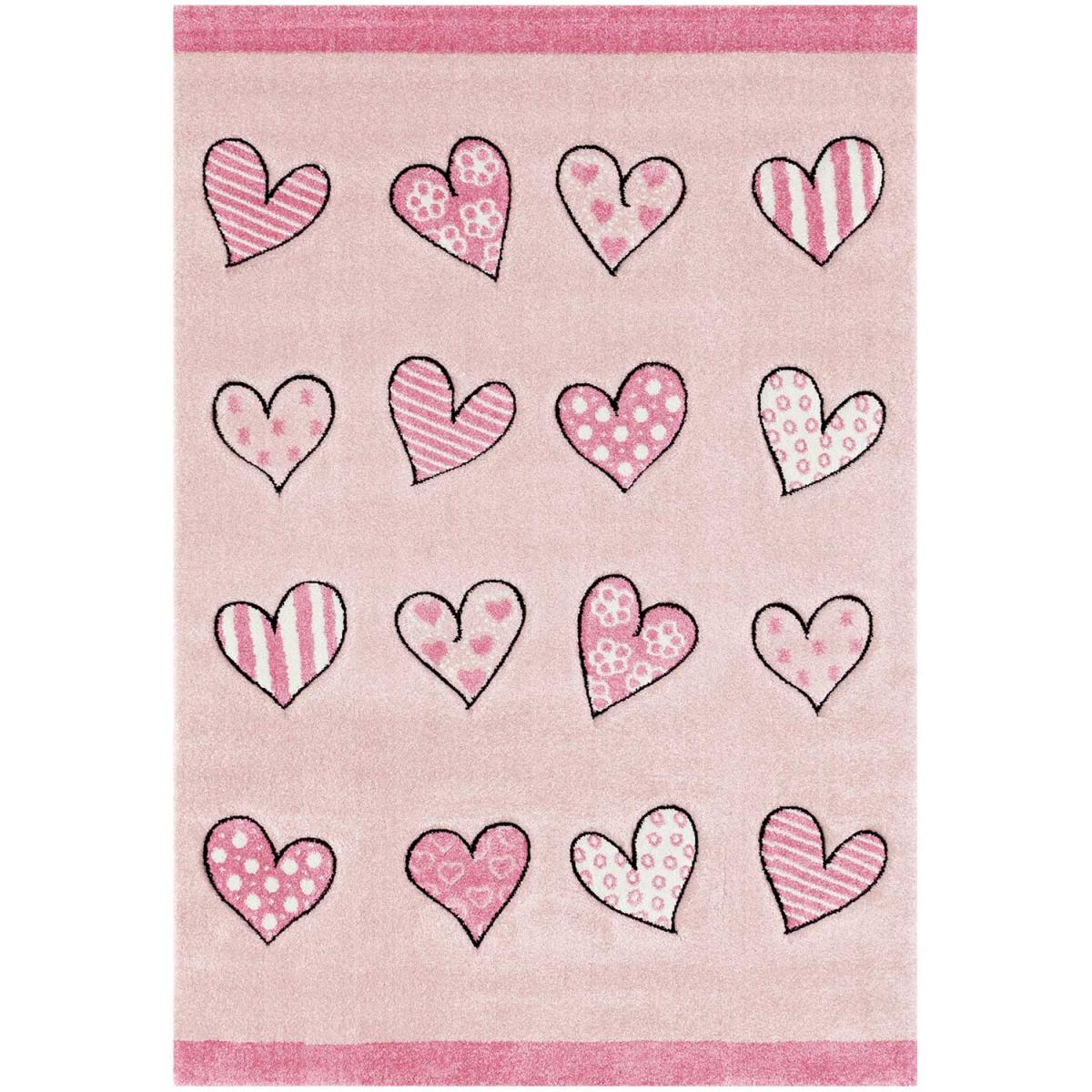 Tapis enfant en polypropylène rose 133x190 Tapis enfant en polypropylène rose 133x190