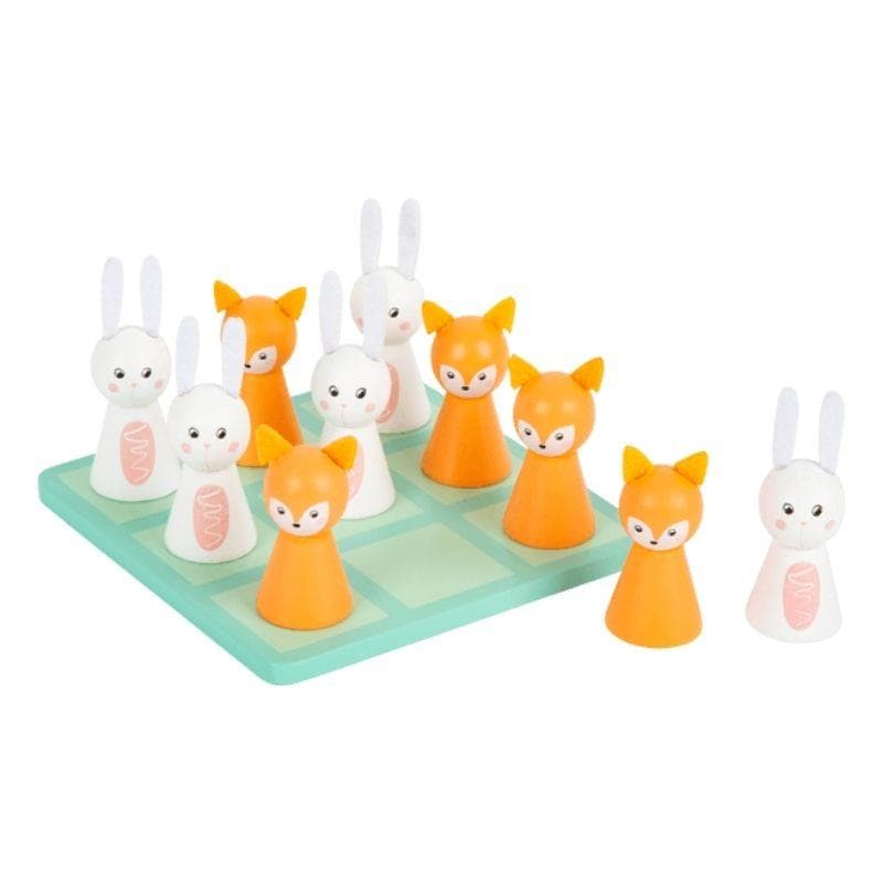Jeu morpion bois turquoise Jeu morpion bois turquoise