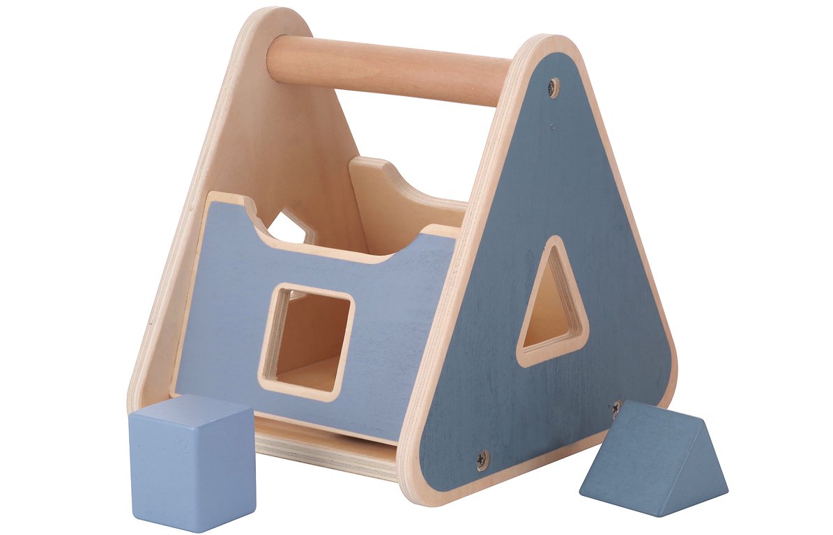 Boîte à formes en bois multicolore Boîte à formes en bois multicolore