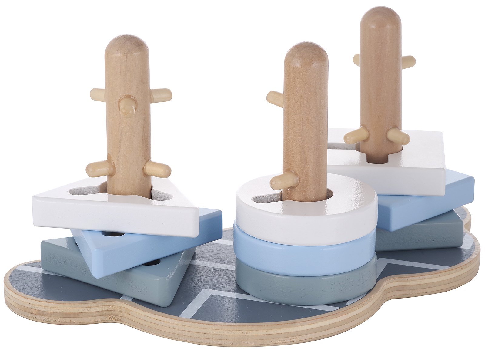 Jeu Puzzle forme de nuage en bois gris Jeu Puzzle forme de nuage en bois gris