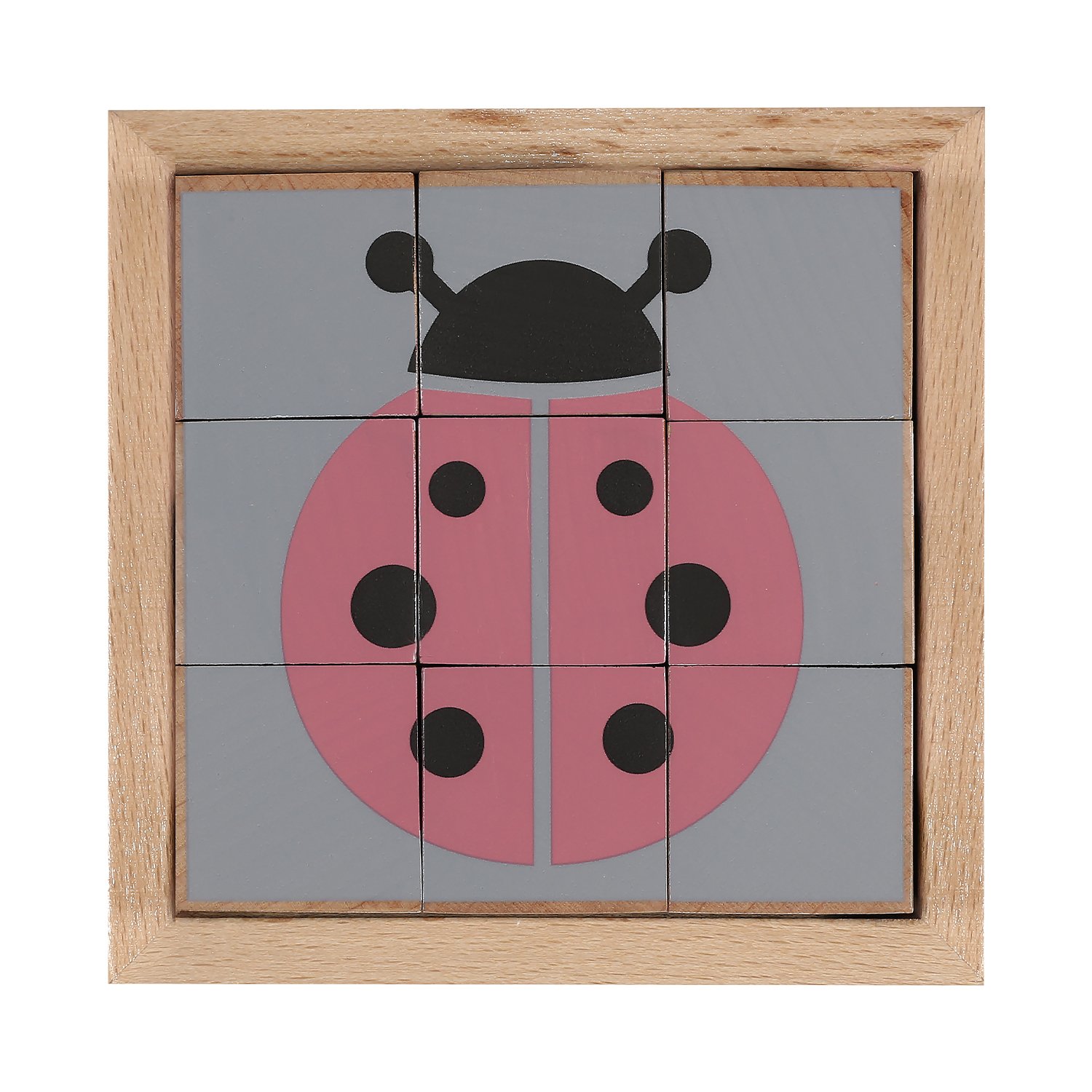 Puzzle cube animaux en bois multicolore Puzzle cube animaux en bois multicolore