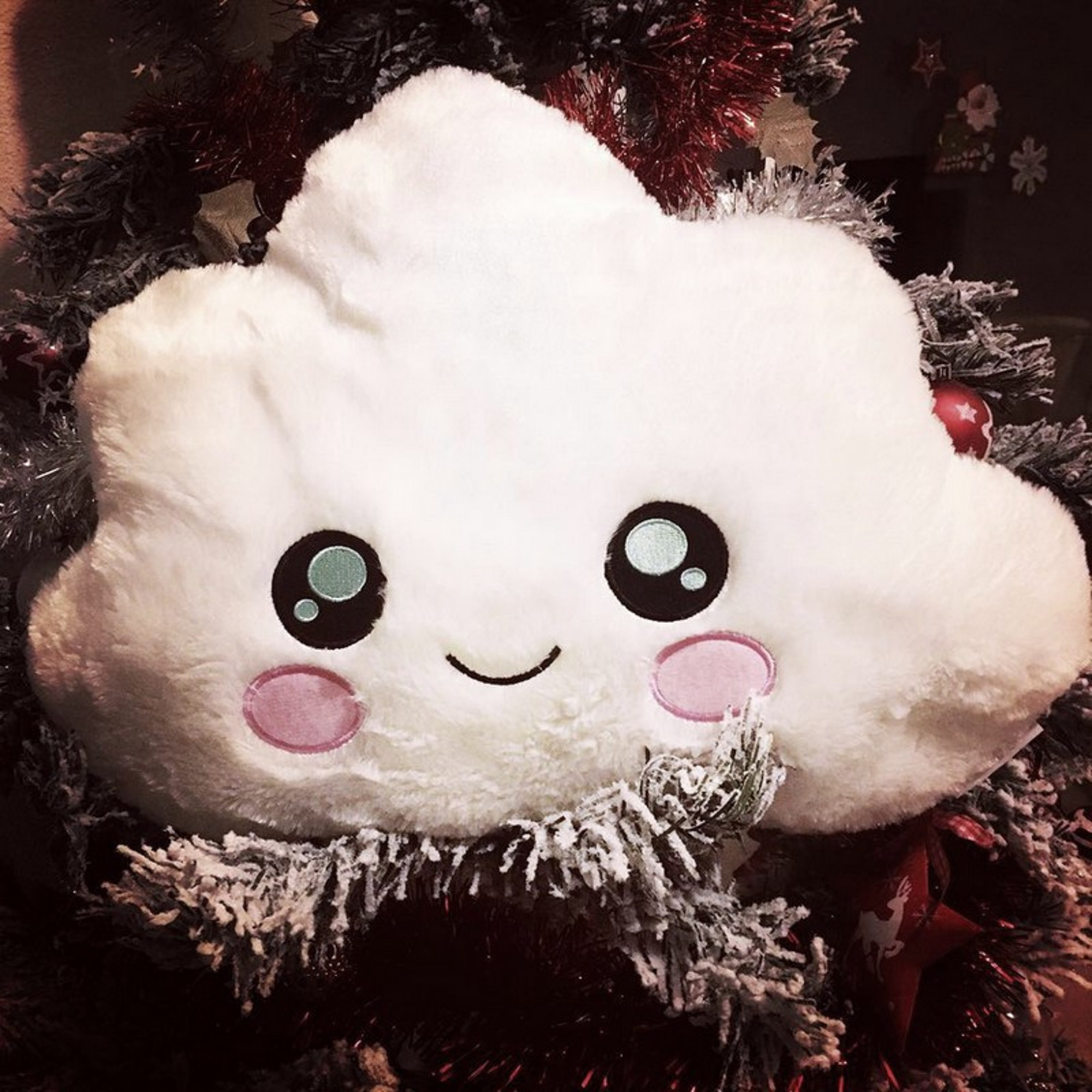 Peluche coussin lumineux blanc bébé Peluche coussin lumineux blanc bébé