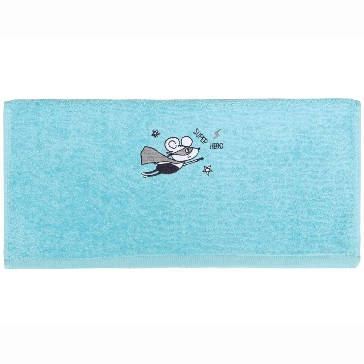 Serviette de toilette enfant bleu turquoise 50x90 cm Serviette de toilette enfant bleu turquoise 50x90 cm