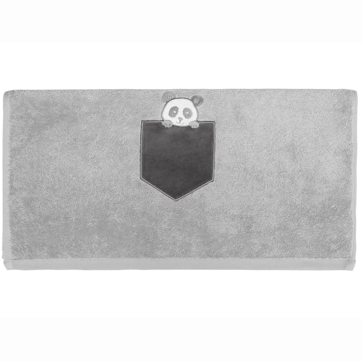 Serviette de toilette enfant gris perle 50x90 cm Serviette de toilette enfant gris perle 50x90 cm