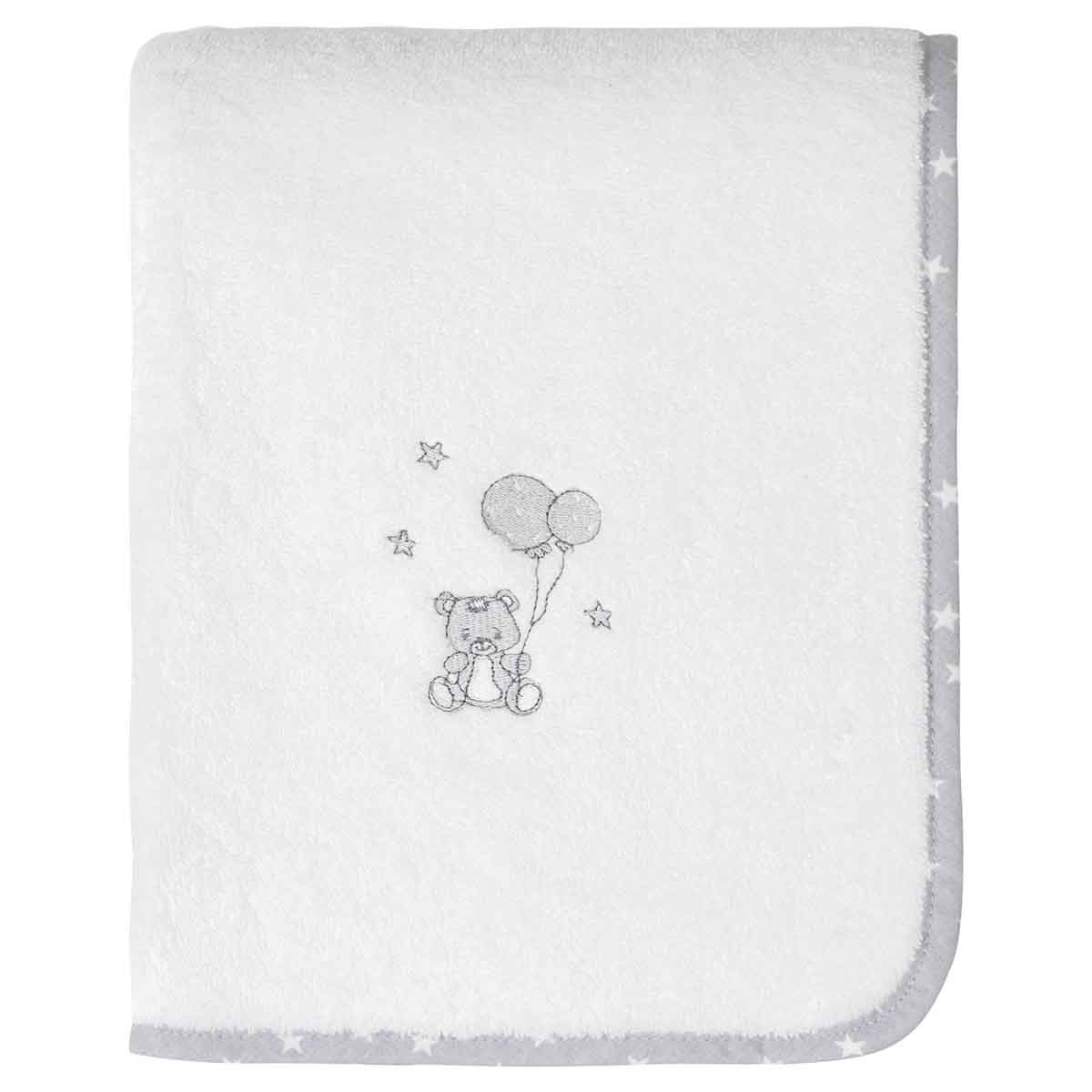 Drap de bain en coton peigné blanc 70x130 cm