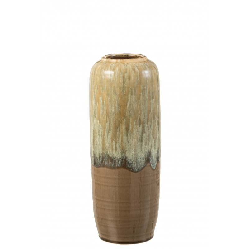 Vase céramique marron/beige H33,5cm
