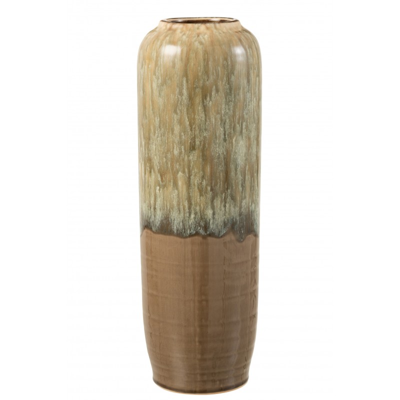 Vase céramique marron/beige H41cm