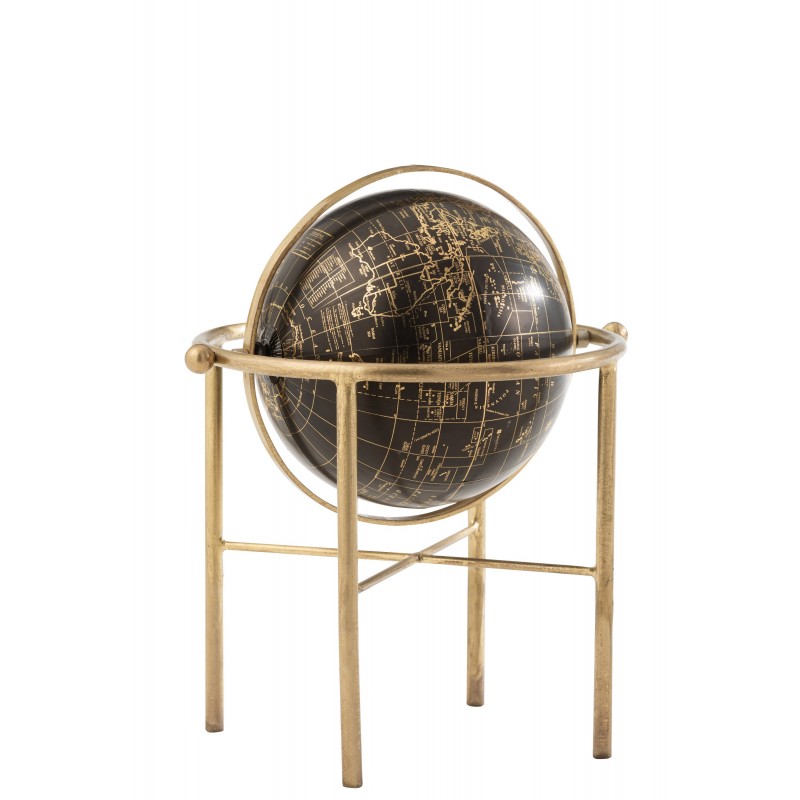Globe vintage métal/plastique or/noir H36cm Globe vintage métal/plastique or/noir H36cm