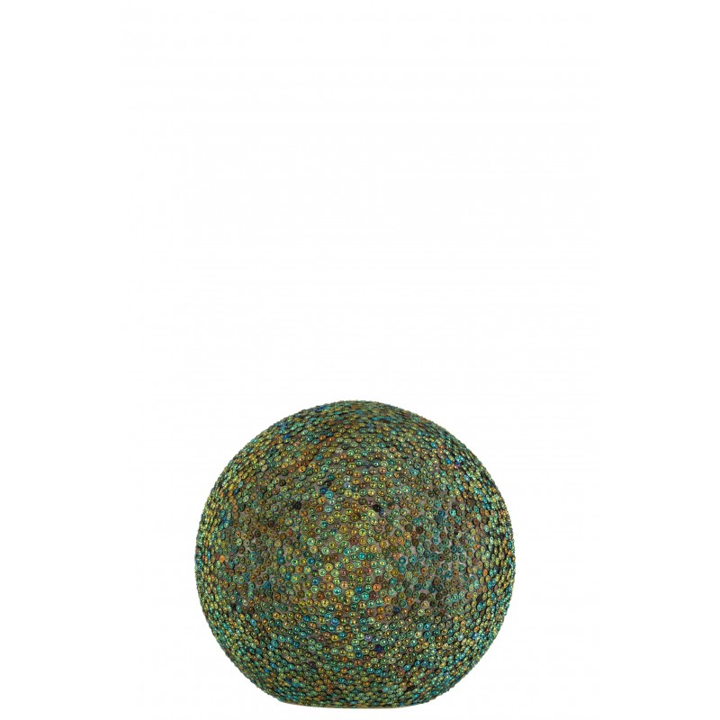Boule led verre bleu/vert D20cm Boule led verre bleu/vert D20cm