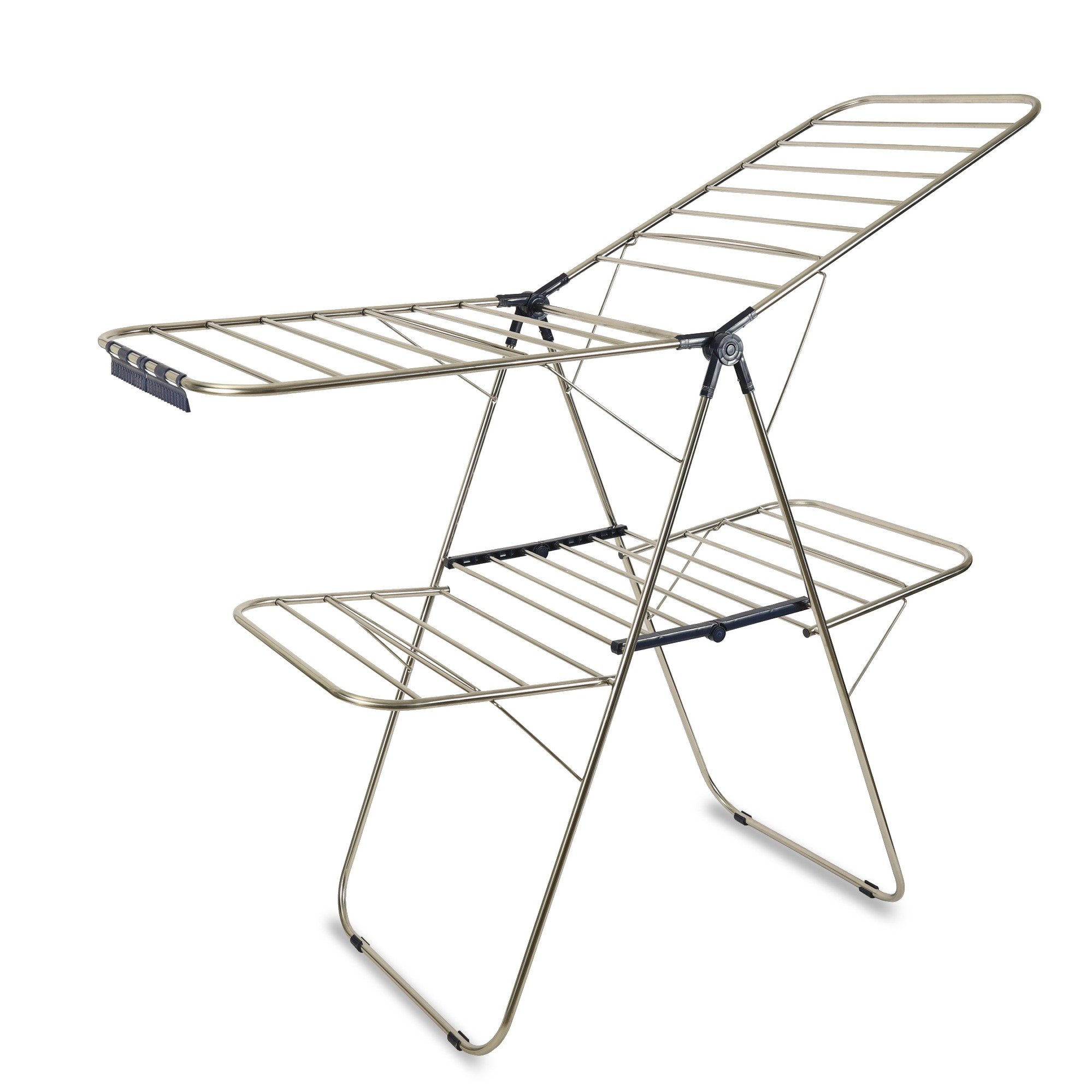 Etendoir à linge avec ailes inox argent 20m Etendoir à linge avec ailes inox argent 20m