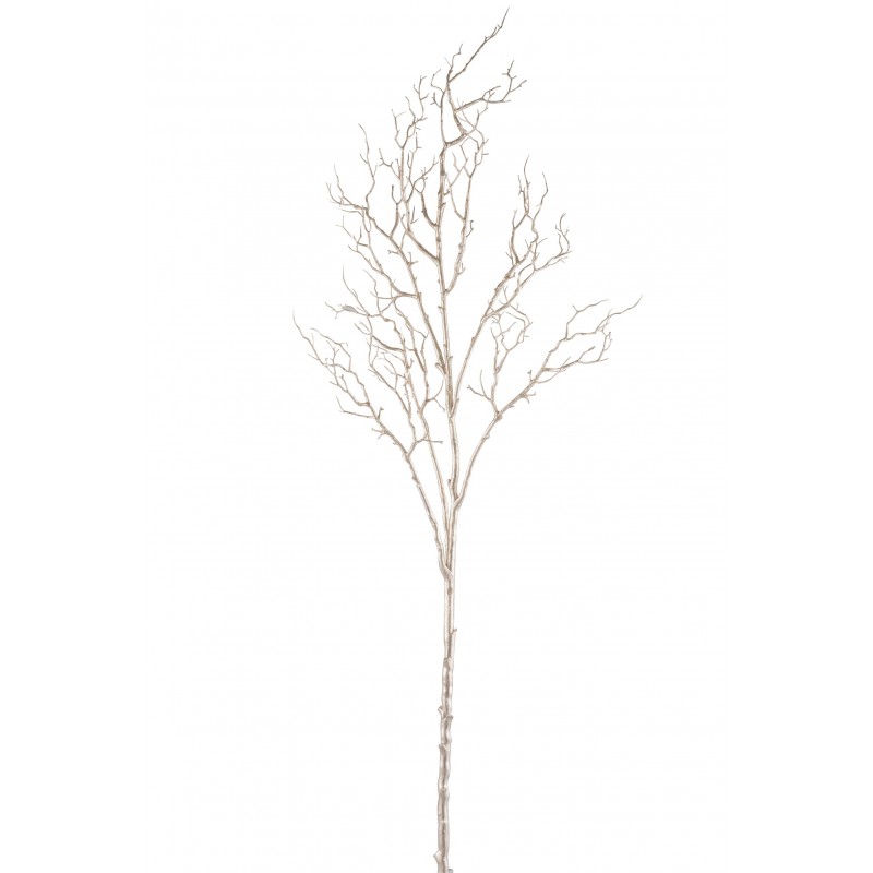 Branche nue arbre plastique brillant or H152cm