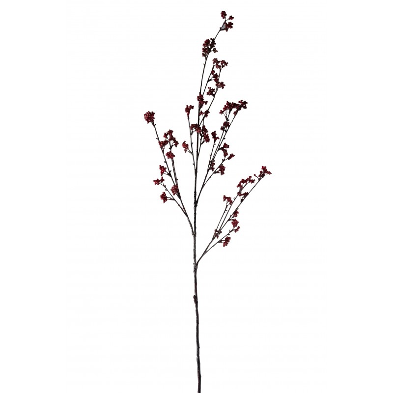 Branche baies plastique rouge/marron H120cm Branche baies plastique rouge/marron H120cm