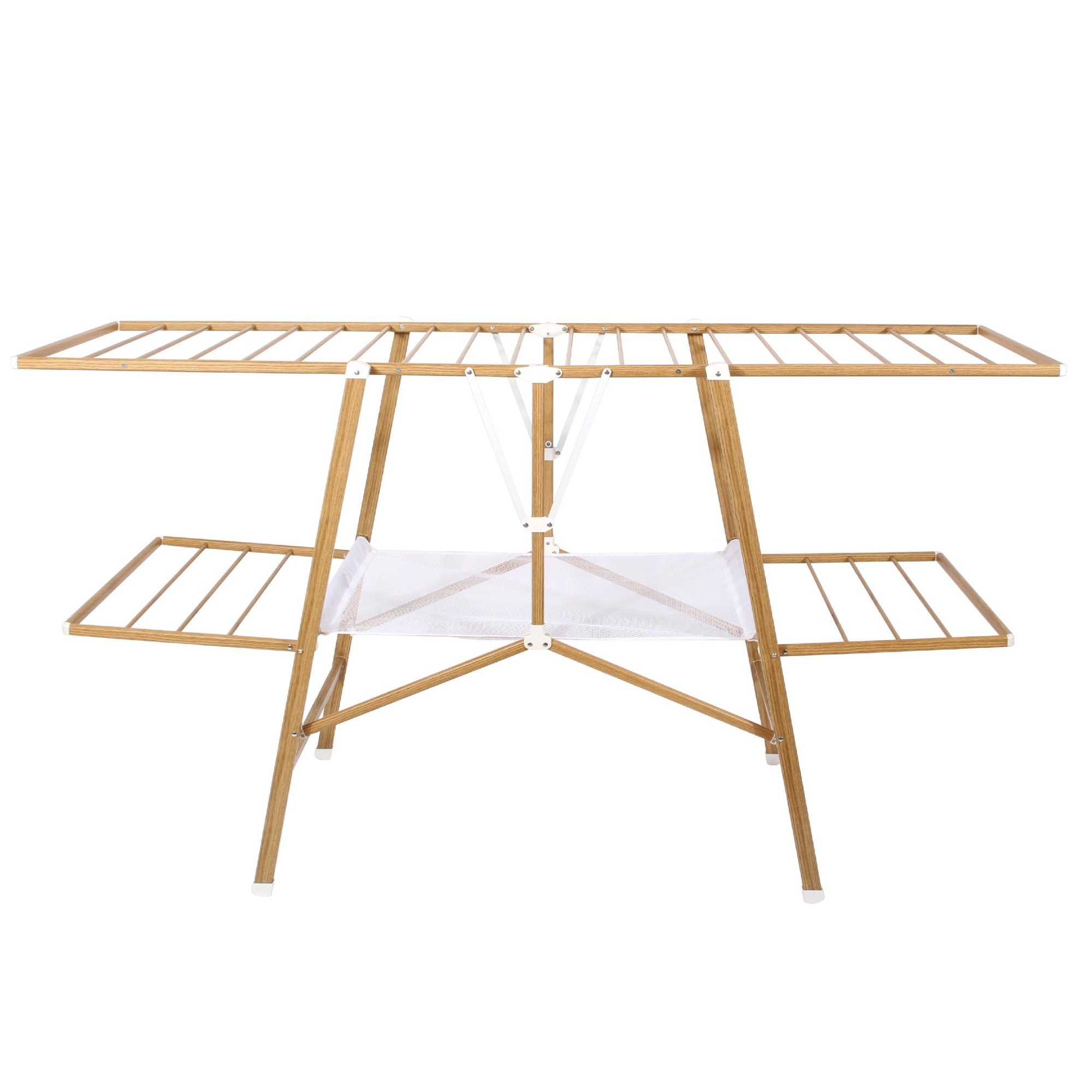 Etendoir à linge pliable aluminium bois 20m Etendoir à linge pliable aluminium bois 20m