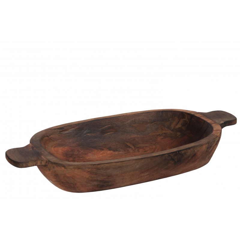 Coupe anse ovale bois marron foncé L56,5cm Coupe anse ovale bois marron foncé L56,5cm