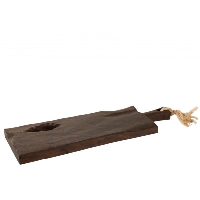 Planche à découper irrégulière rectangle bois marron