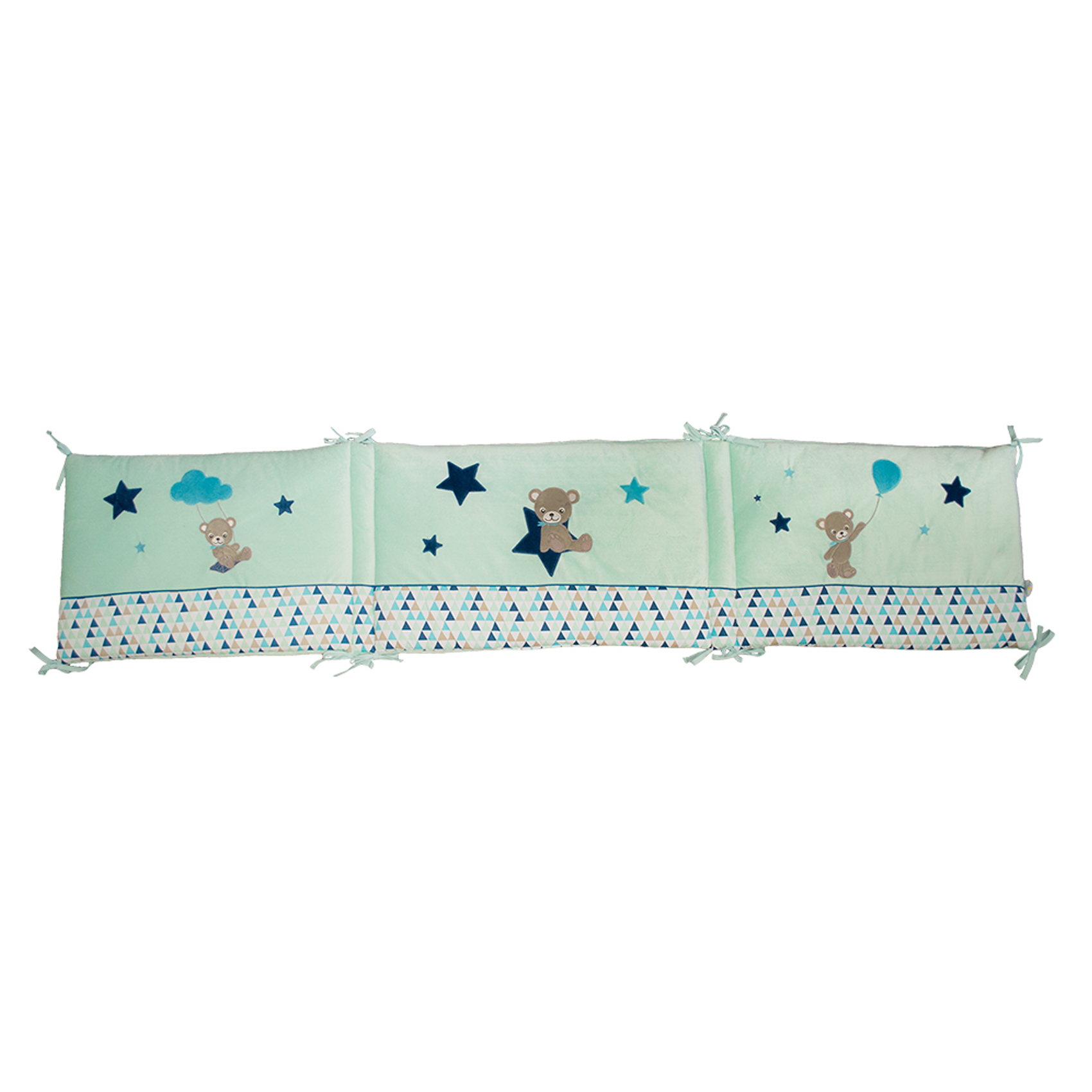 Tour de lit bébé adaptable Baby Star Bleu/Aqua 40x180 Tour de lit bébé adaptable Baby Star Bleu/Aqua 40x180