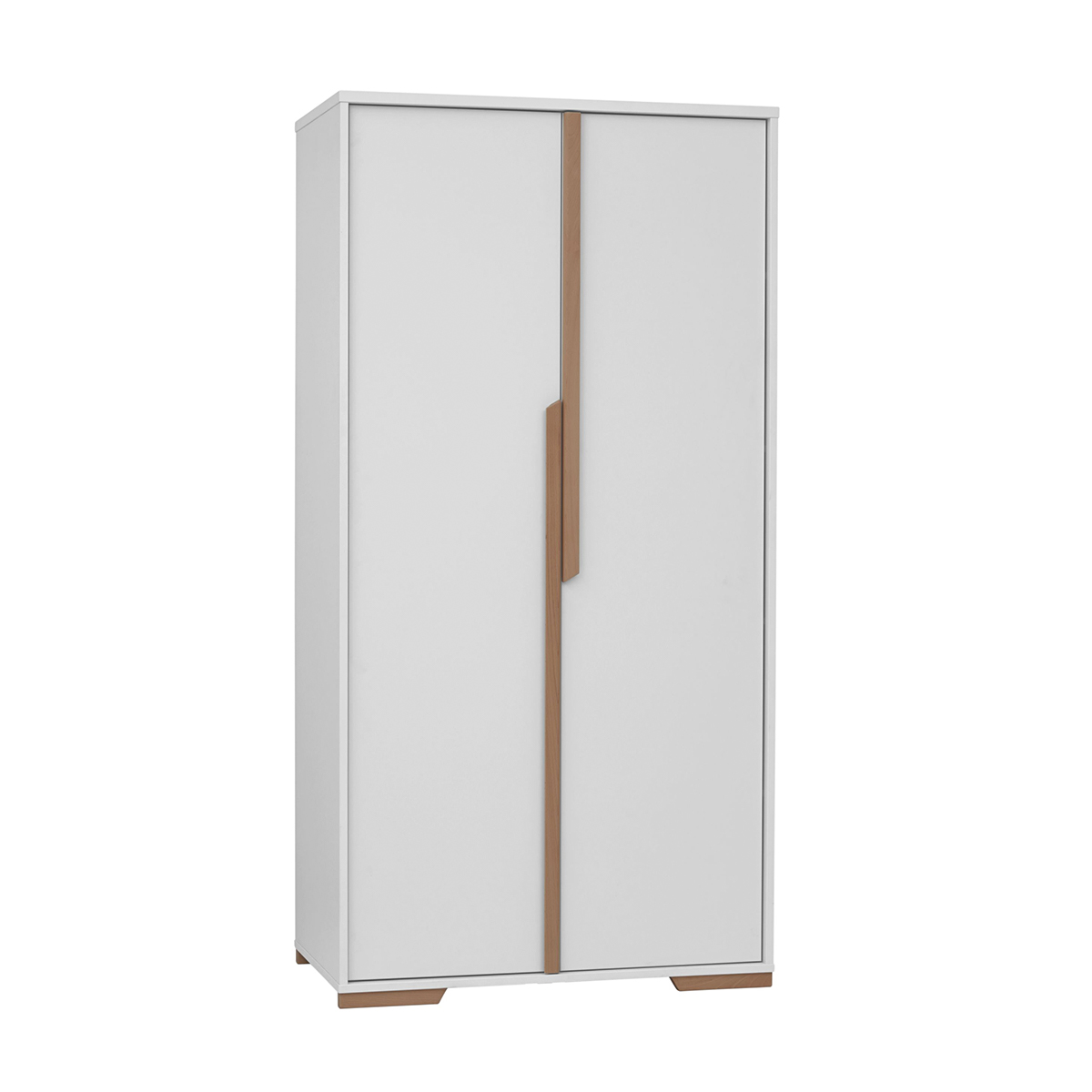 Armoire 2 portes blanc bois