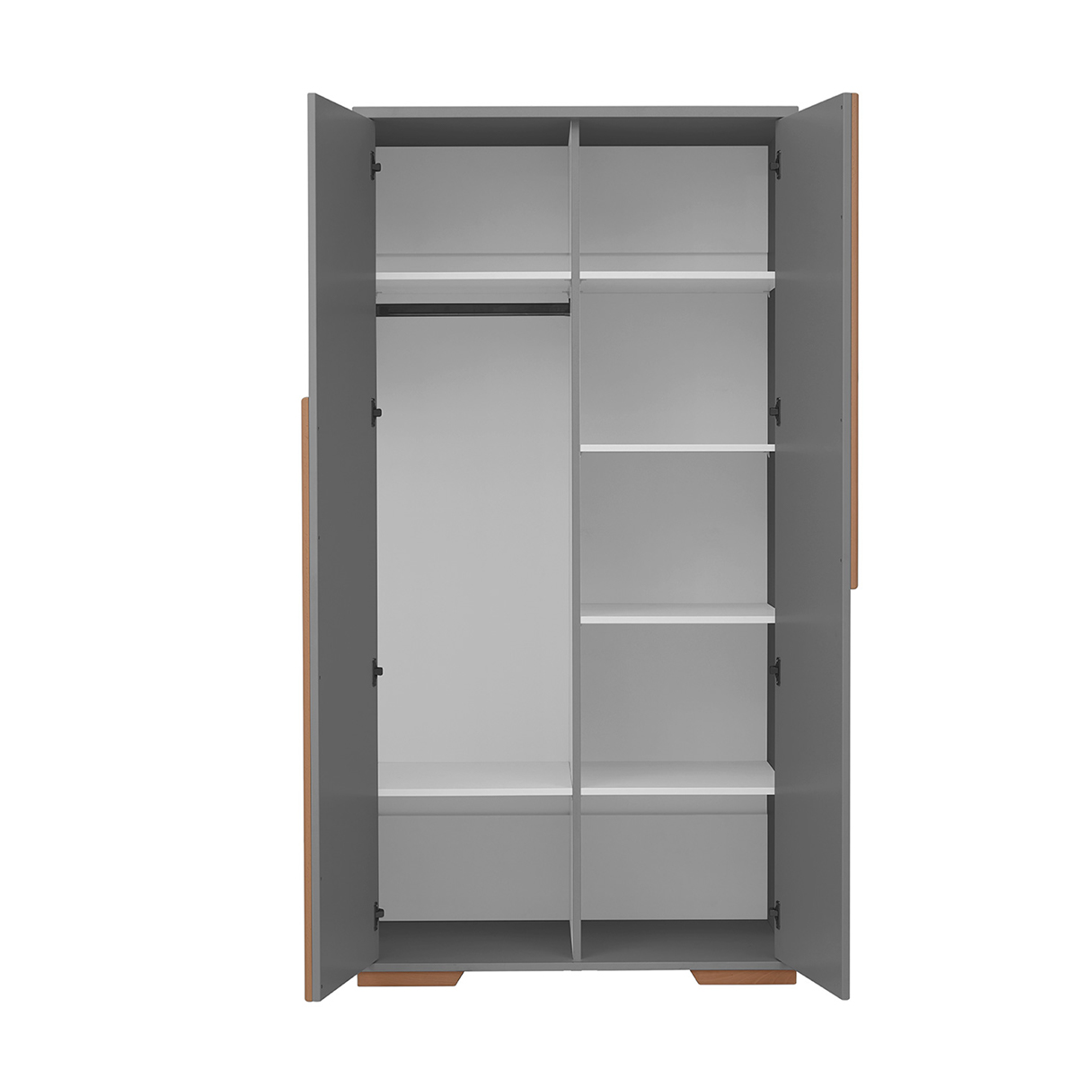 Armoire 2 portes gris beige (Pinio) - Image 2