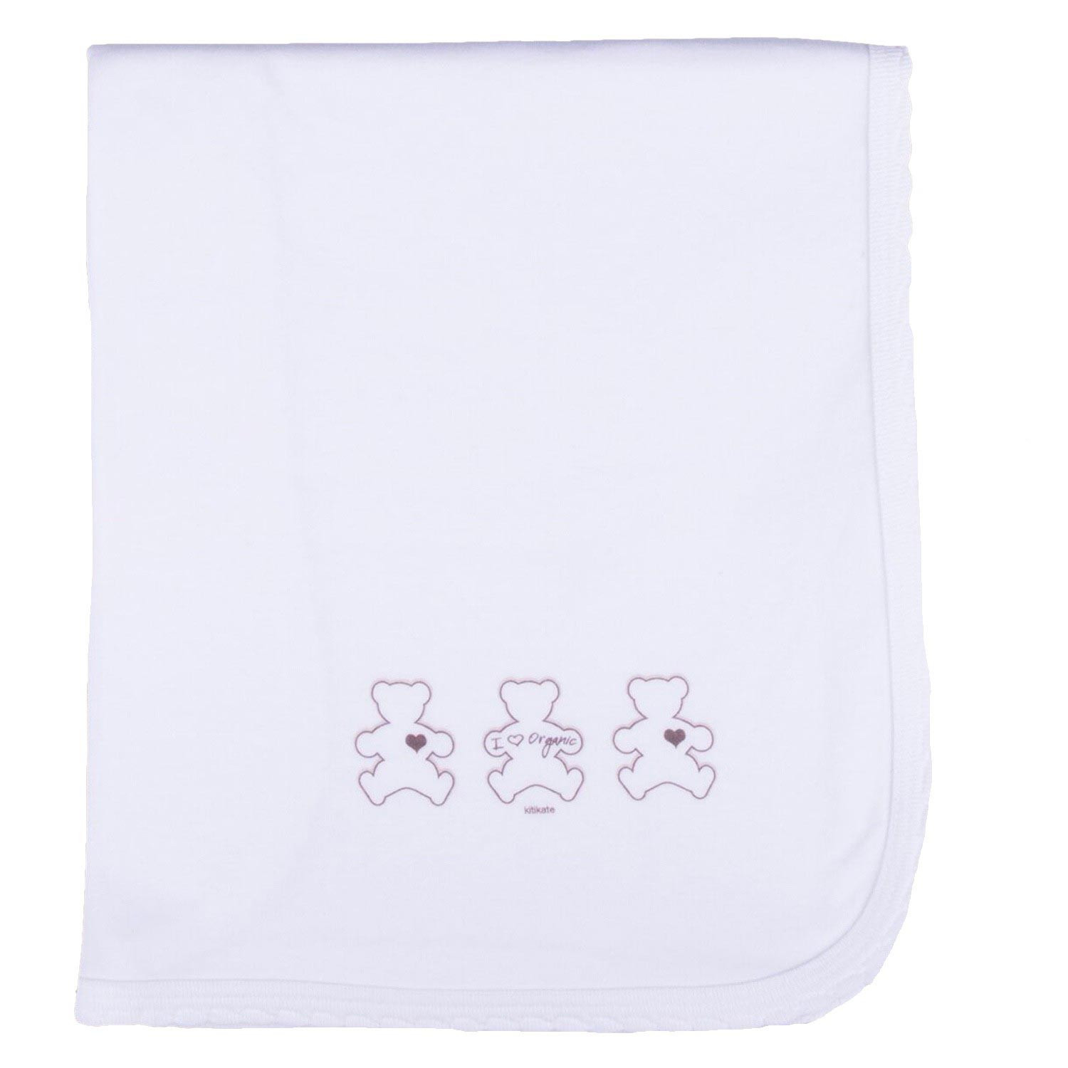 Couverture bébé légère en jersey de coton bio blanc Couverture bébé légère en jersey de coton bio blanc
