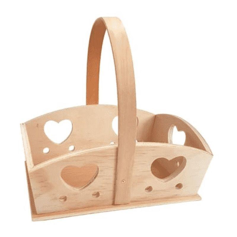 Panier coeur en bois 20x15x20cm Panier coeur en bois 20x15x20cm