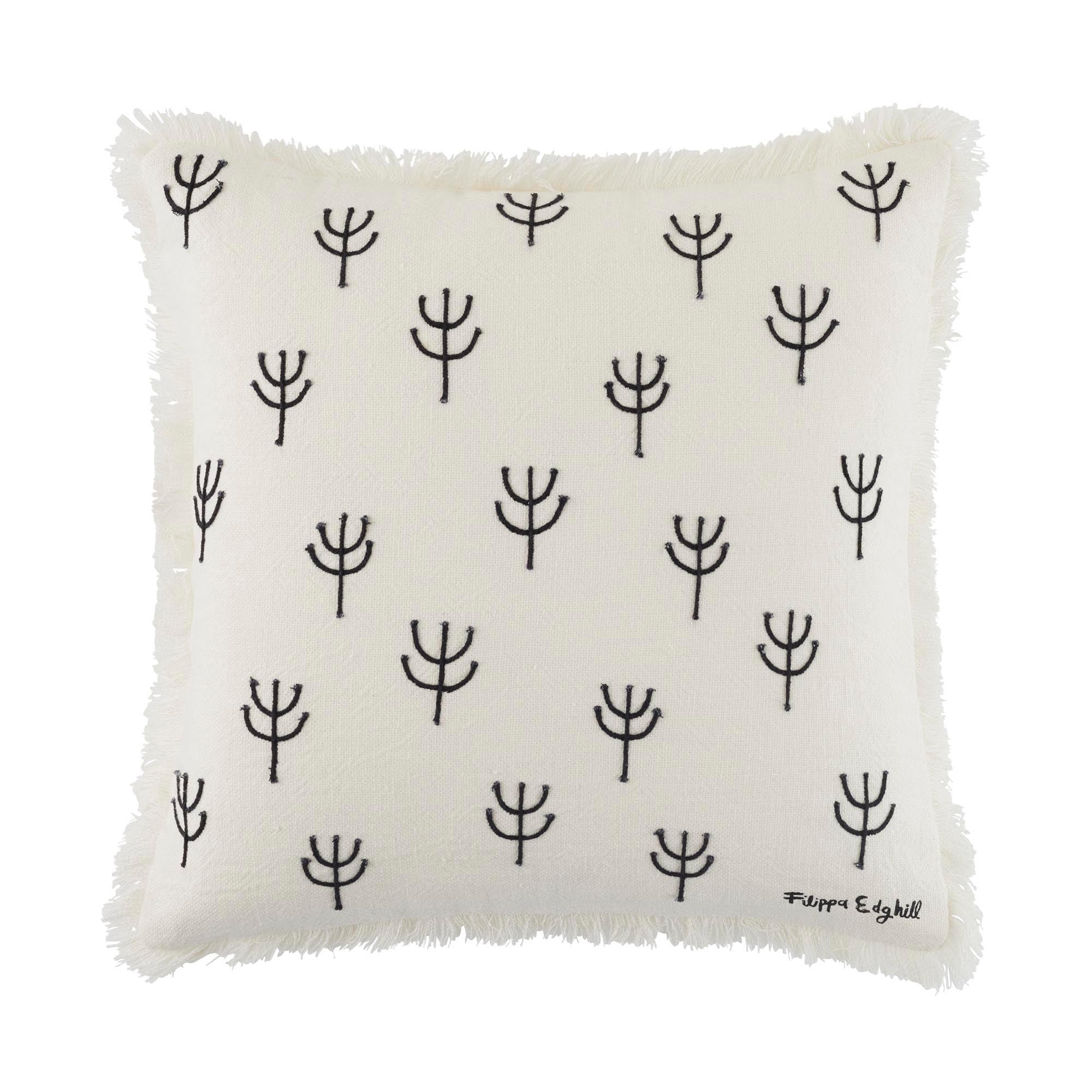Housse de coussin 40x40 cm Ivoire et noir Housse de coussin 40x40 cm Ivoire et noir