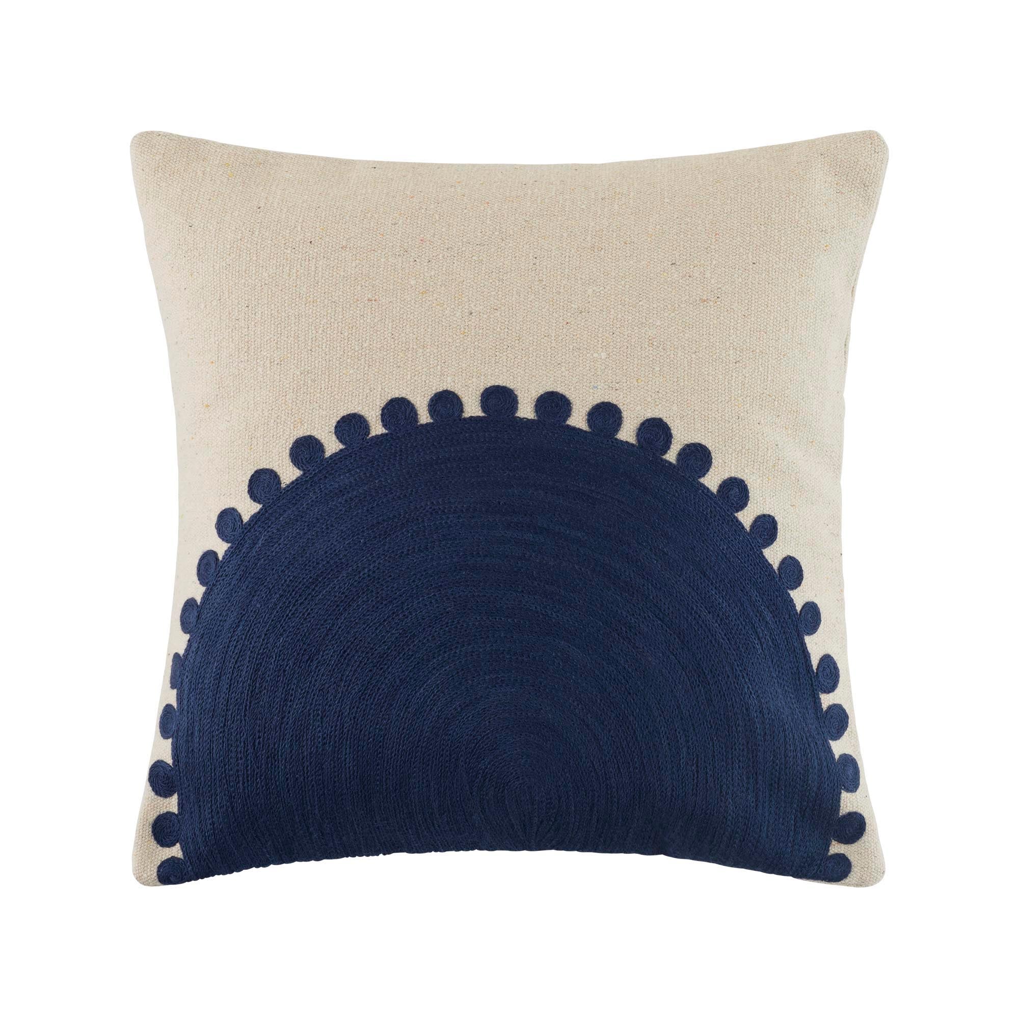 Housse de coussin 40x40 cm Marine et naturel Housse de coussin 40x40 cm Marine et naturel
