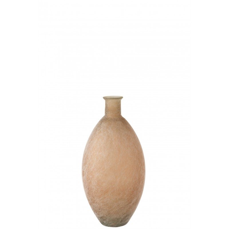 Vase ovale verre beige H59cm Vase ovale verre beige H59cm