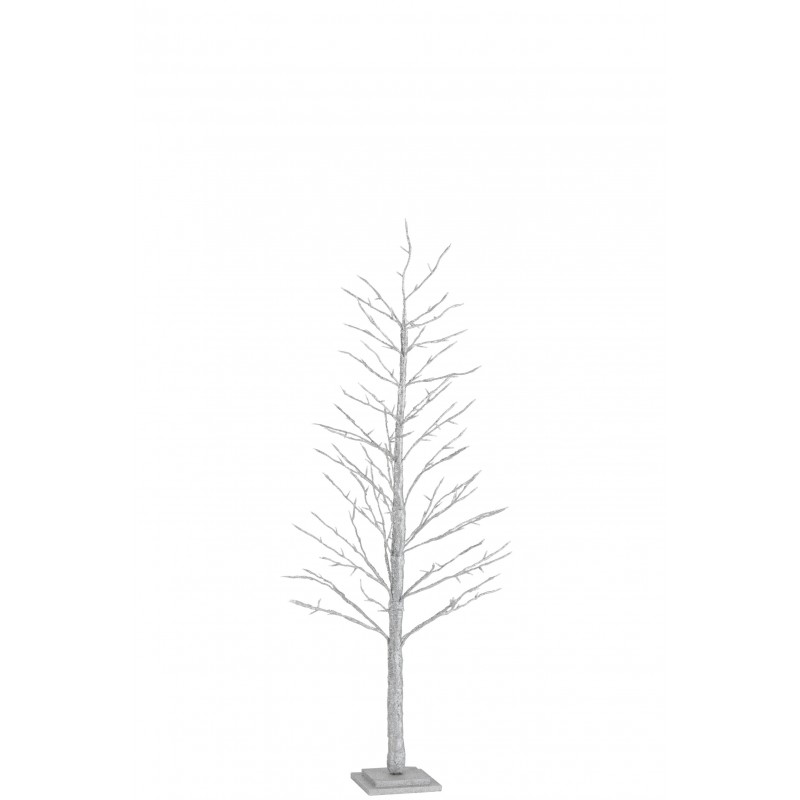 Arbre nu leds adaptateur paillettes argent H152cm Arbre nu leds adaptateur paillettes argent H152cm
