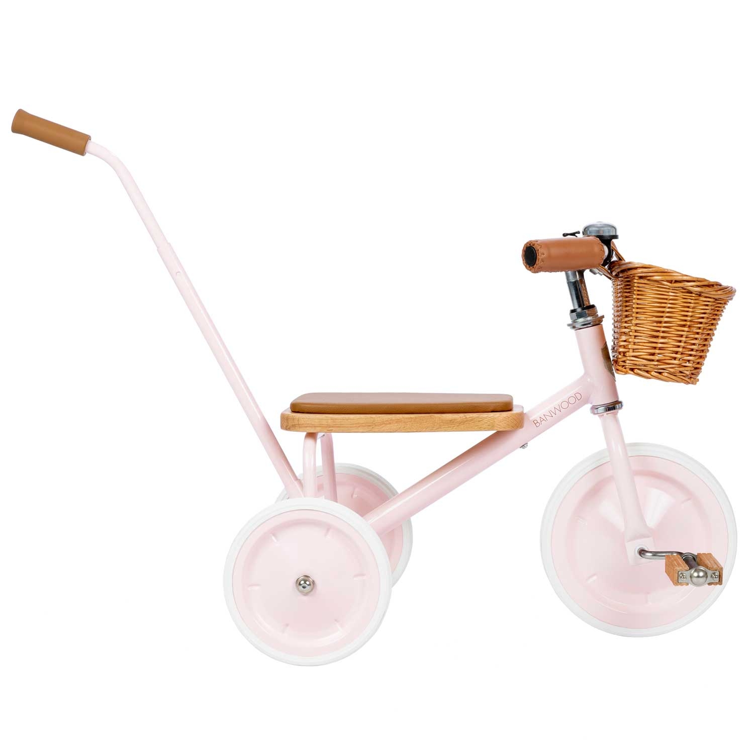Tricycle vintage en métal rose