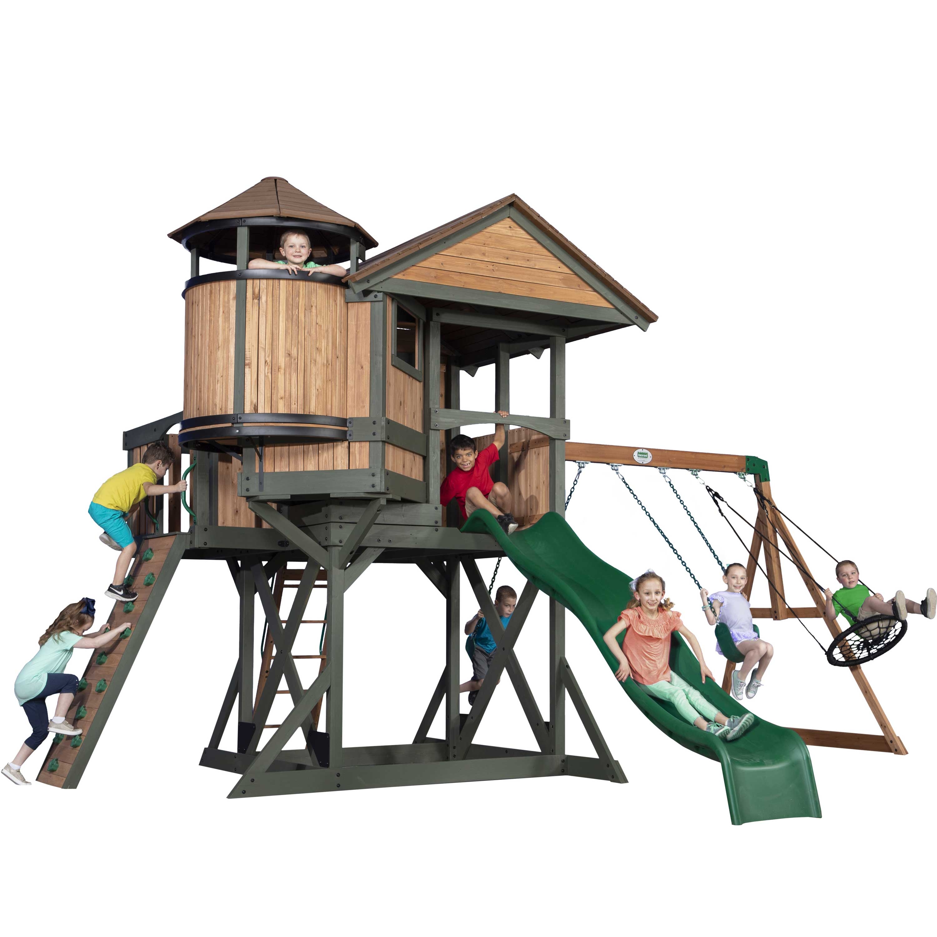Grande aire de jeux en bois nid d'aigle Grande aire de jeux en bois nid d'aigle