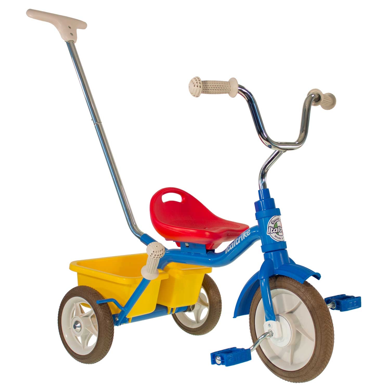 Tricycle en métal multicolore canne et benne Tricycle en métal multicolore canne et benne