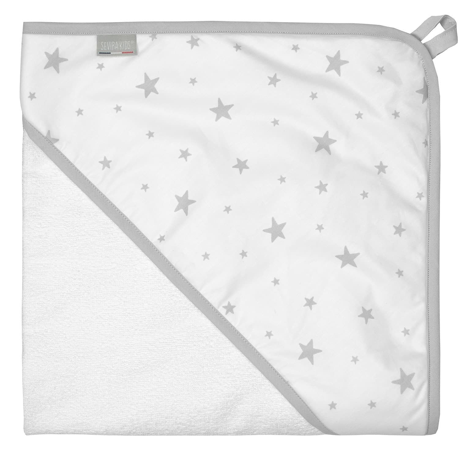 Cape de bain en bambou blanc bébé Cape de bain en bambou blanc bébé