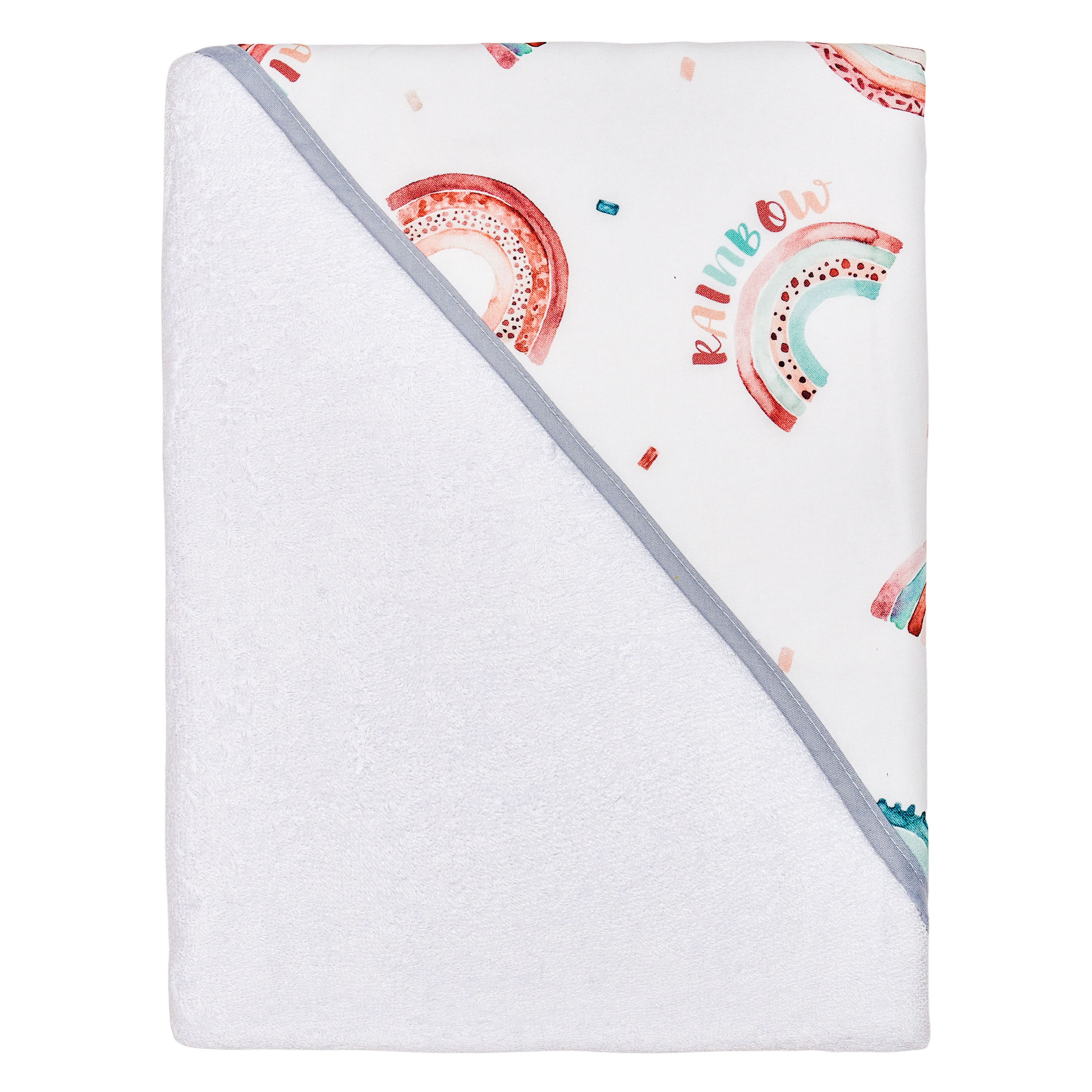 Cape de bain en bambou blanc bébé Cape de bain en bambou blanc bébé