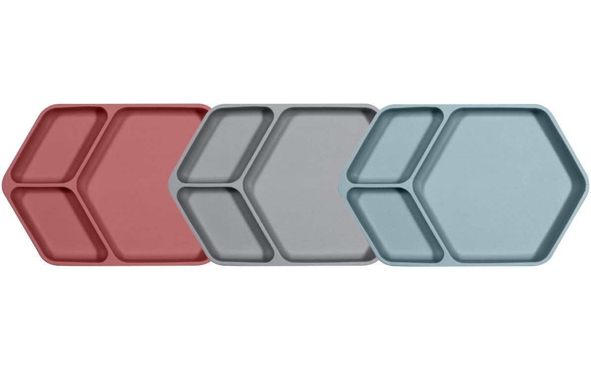 Assiette ventouse carré en silicone (Kindsgut) - Image 3