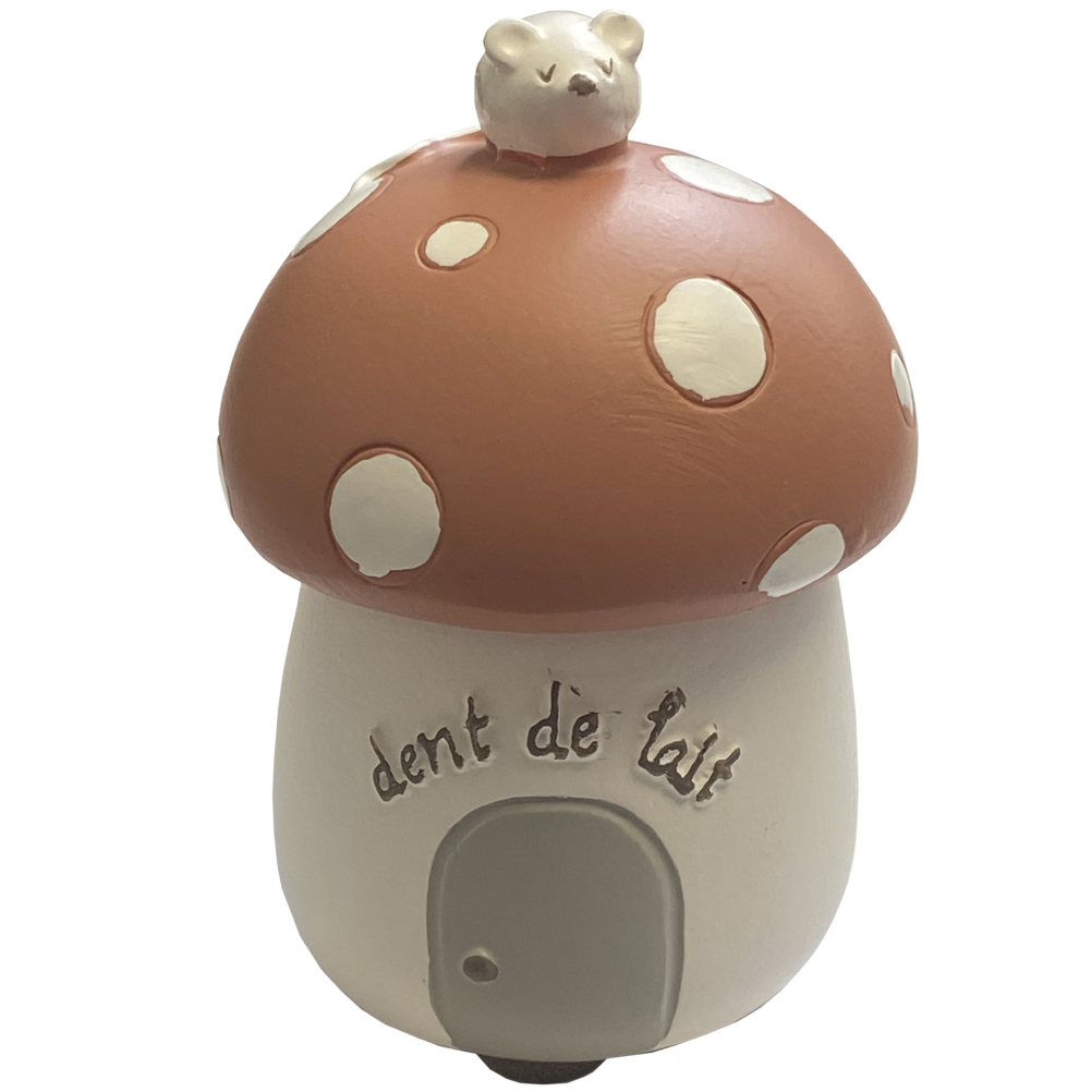 Petite boite en résine marron clair à dents de lait Petite boite en résine marron clair à dents de lait