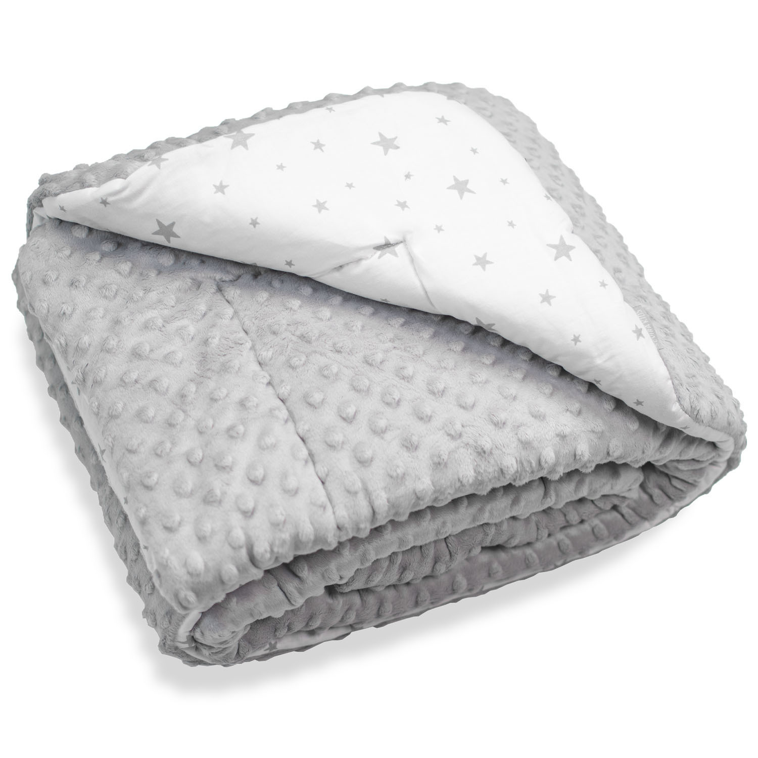 Couverture bébé coton et minky gris Couverture bébé coton et minky gris