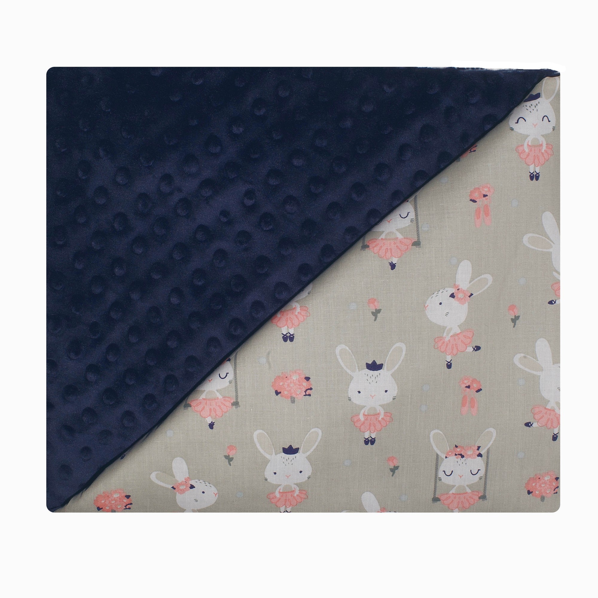 Couverture bébé coton et minky gris Couverture bébé coton et minky gris