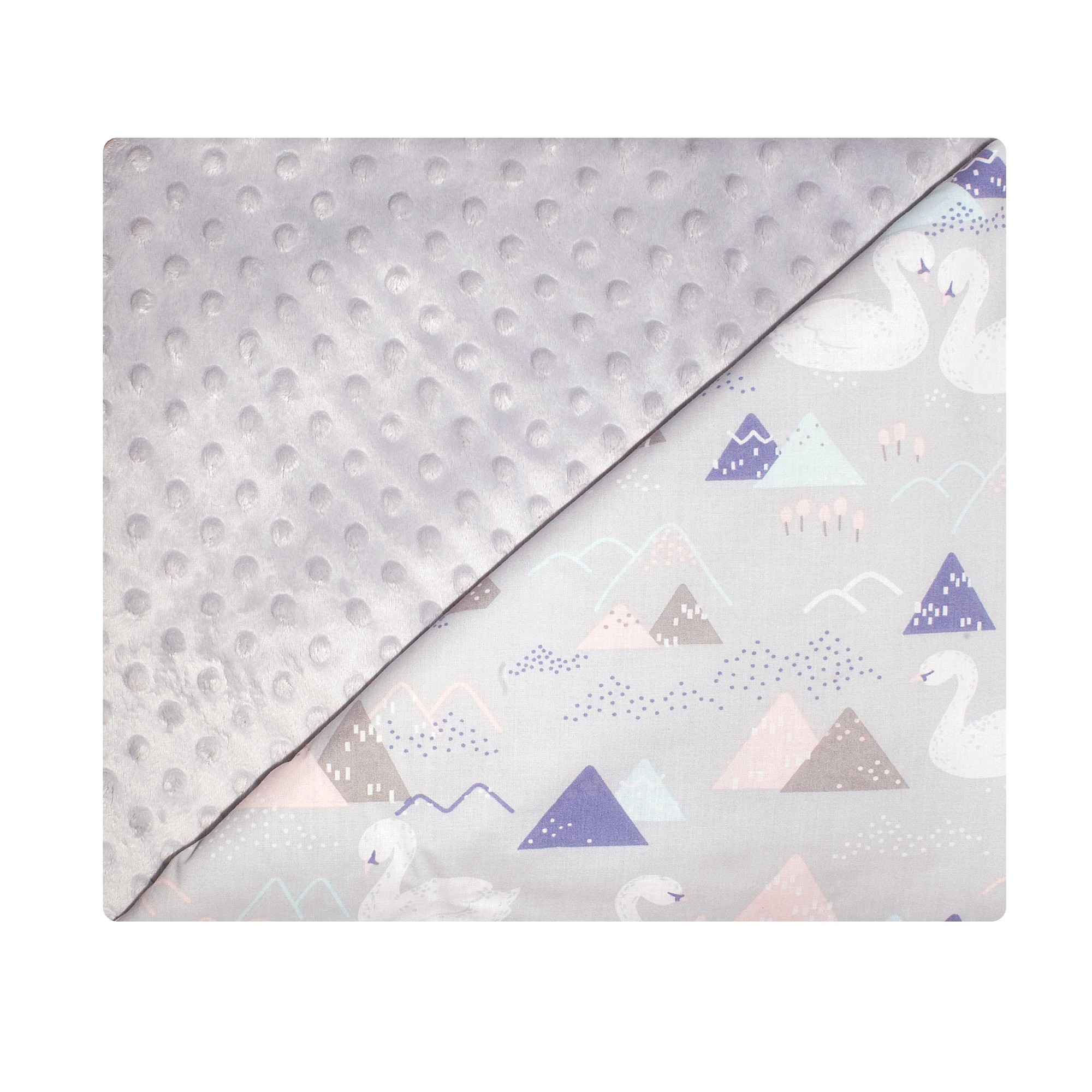 Couverture bébé en coton et minky gris Couverture bébé en coton et minky gris